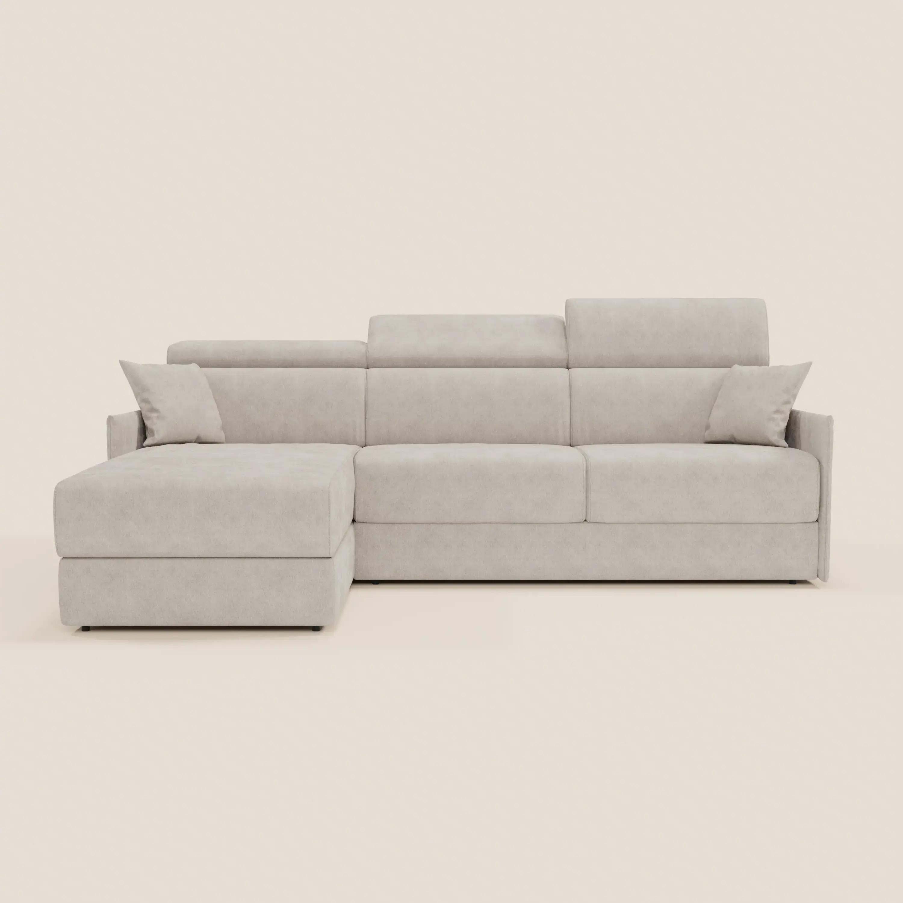 Miryam canapé convertible d'angle compact - têtières inclinables et méridienne coffre en tissu détachable T31 - Image 31