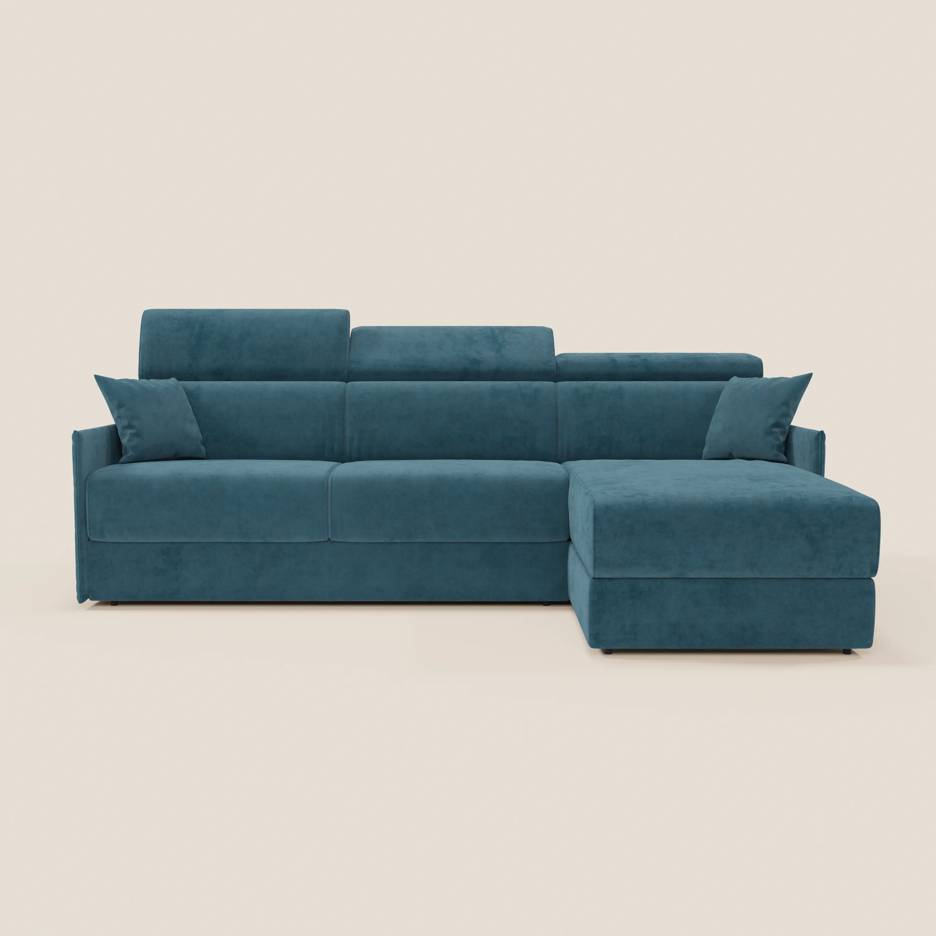 Miryam canapé convertible d'angle compact - têtières inclinables et méridienne coffre en tissu détachable T31 - Image 34