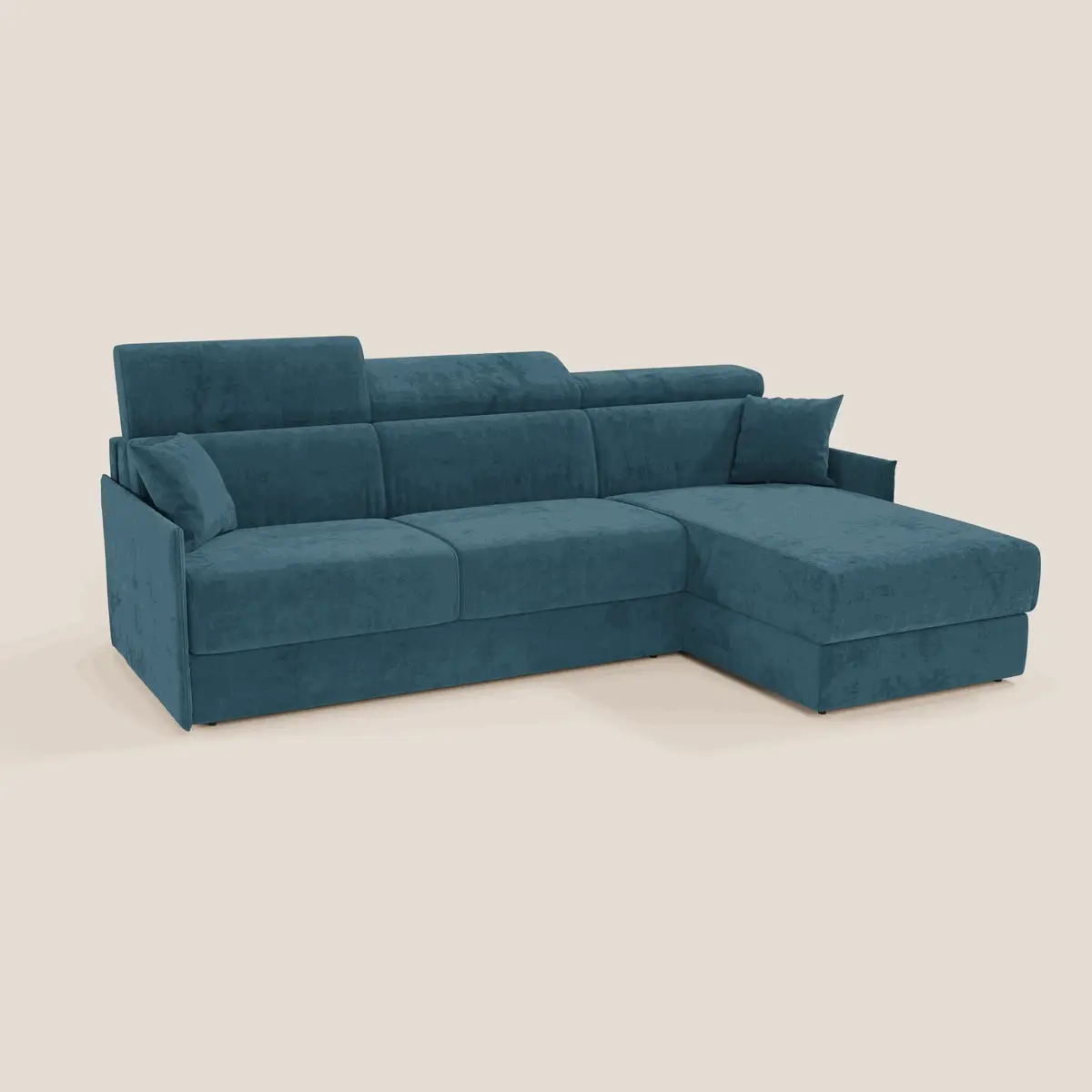 Miryam canapé convertible d'angle compact - têtières inclinables et méridienne coffre en tissu détachable T31 - Image 35