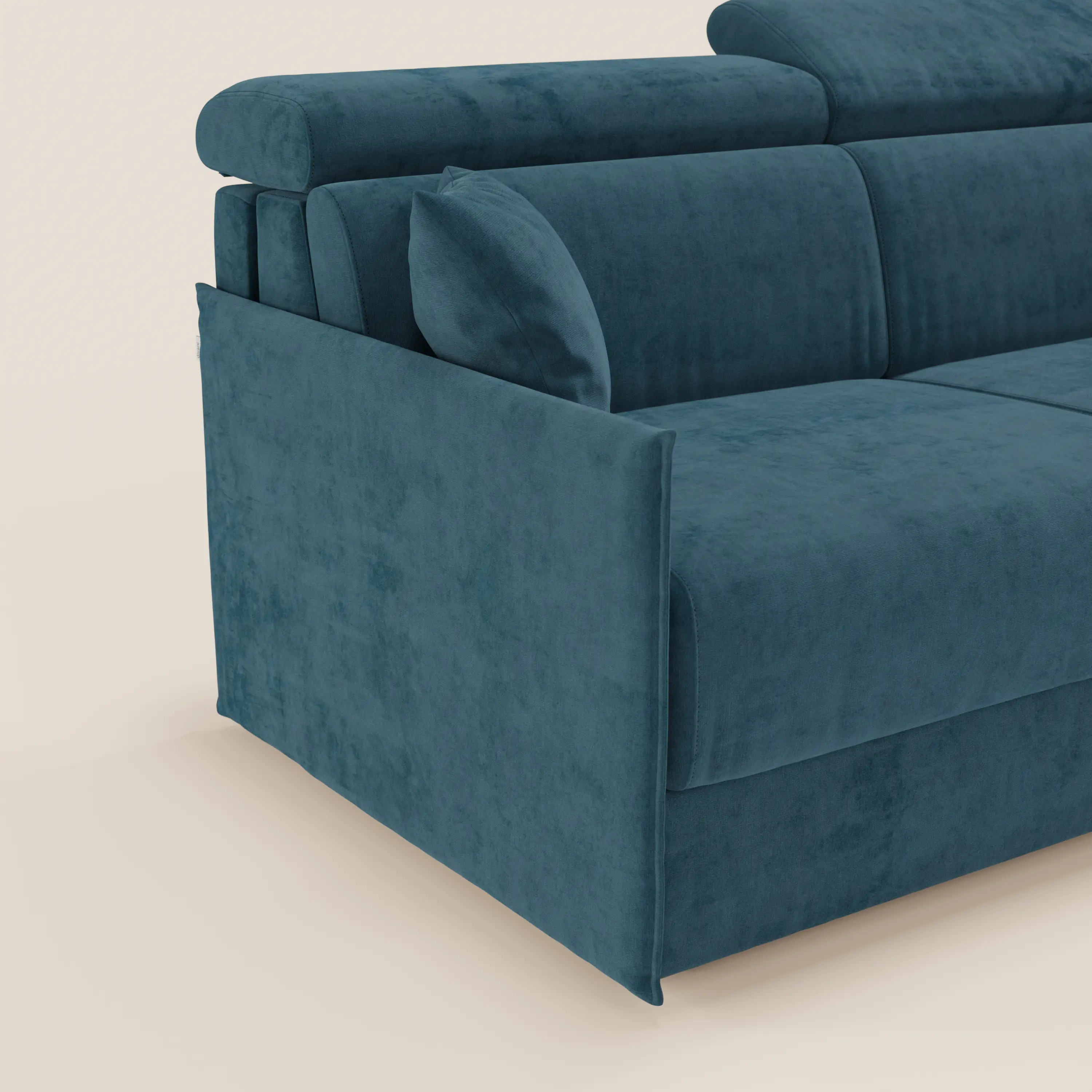 Miryam canapé convertible d'angle compact - têtières inclinables et méridienne coffre en tissu détachable T31 - Image 39