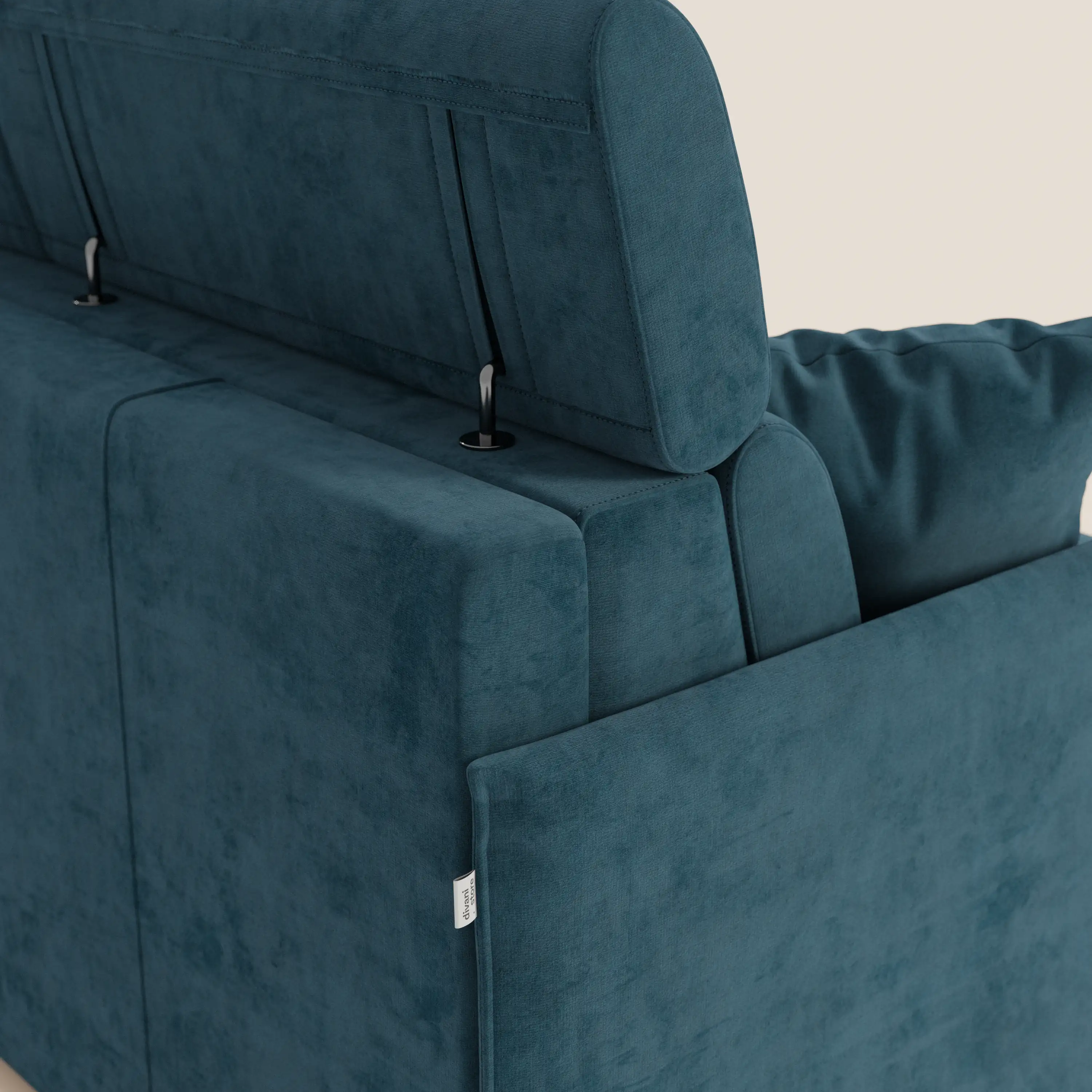 Miryam canapé convertible d'angle compact - têtières inclinables et méridienne coffre en tissu détachable T31 - Image 42