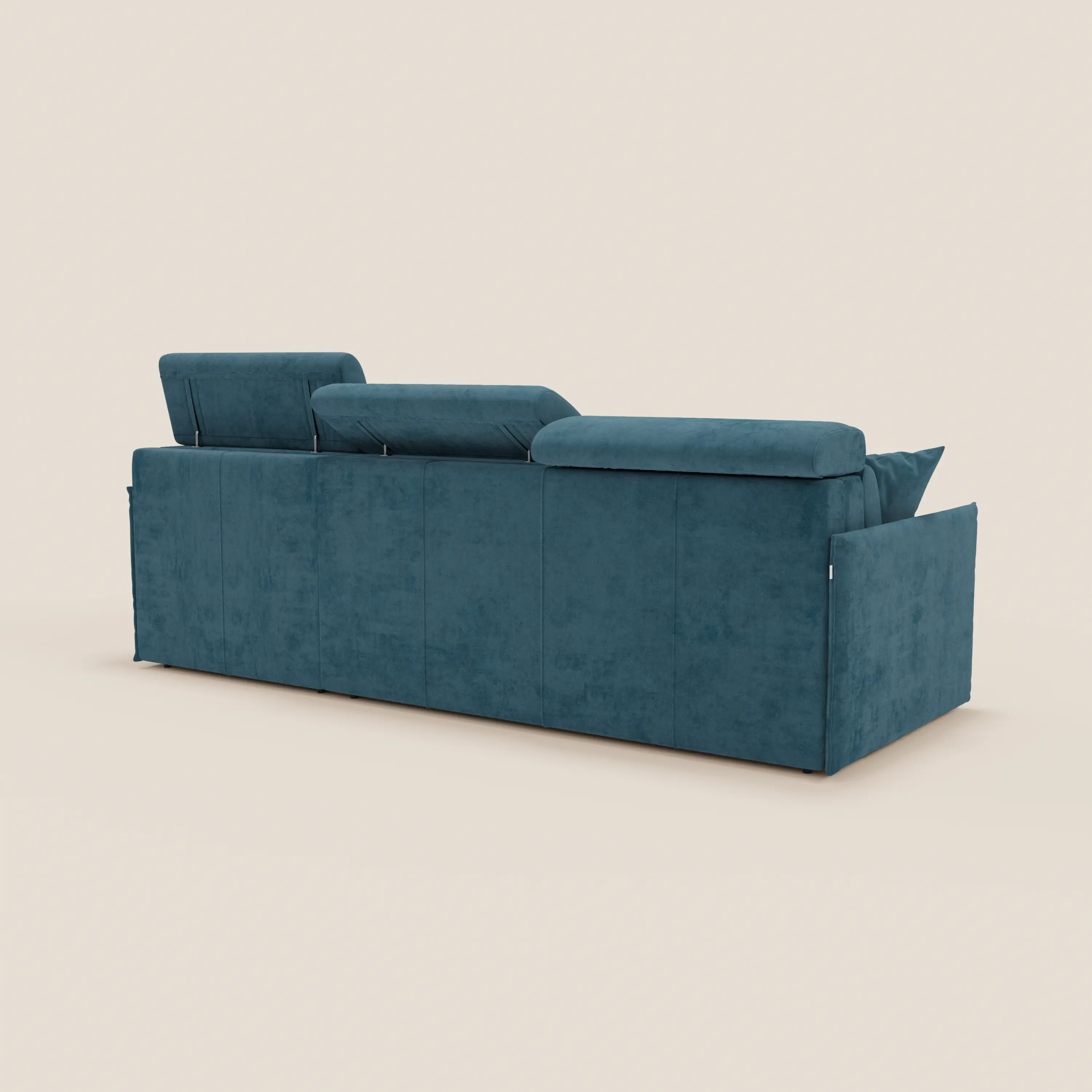 Miryam canapé convertible d'angle compact - têtières inclinables et méridienne coffre en tissu détachable T31 - Image 45