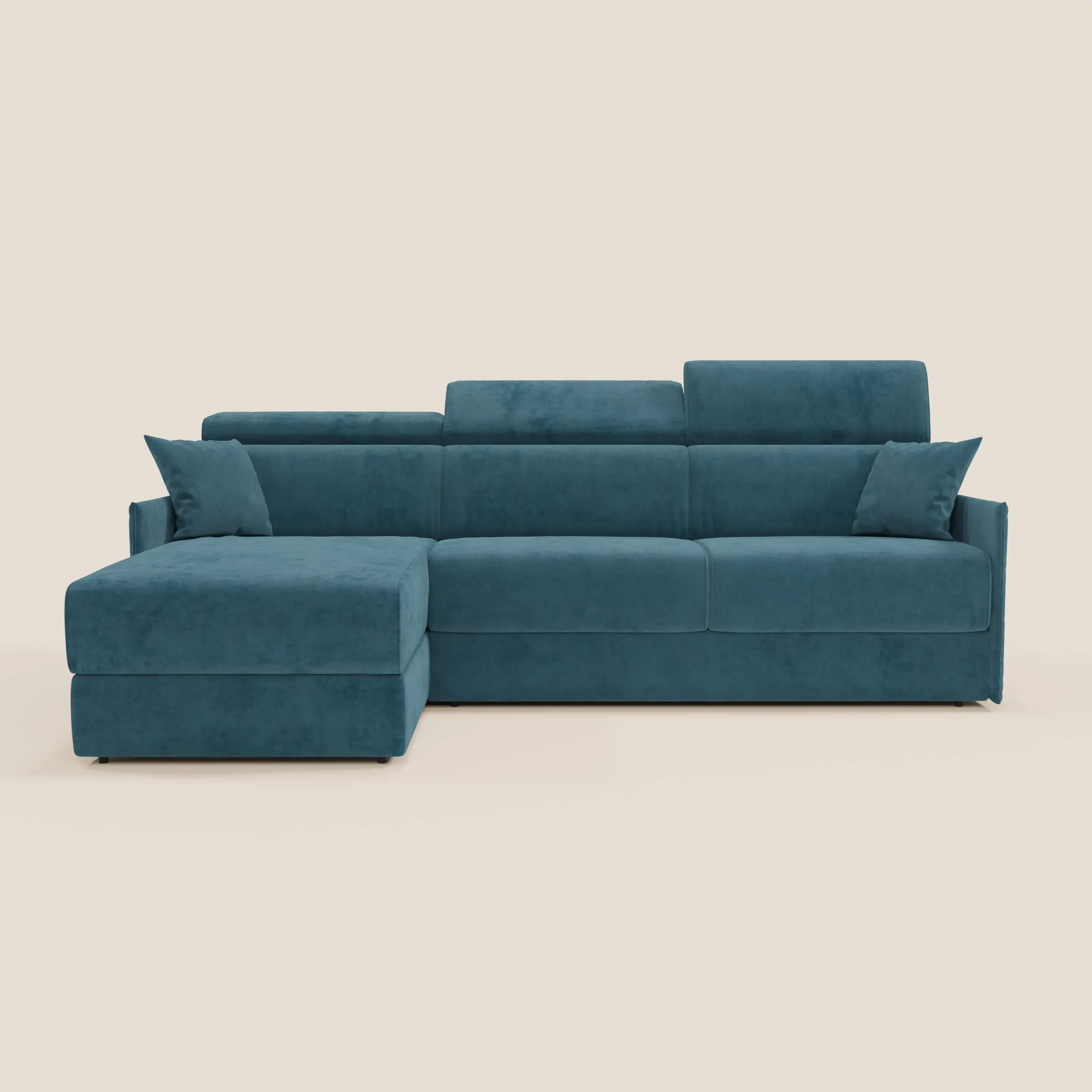 Miryam canapé convertible d'angle compact - têtières inclinables et méridienne coffre en tissu détachable T31 - Image 47
