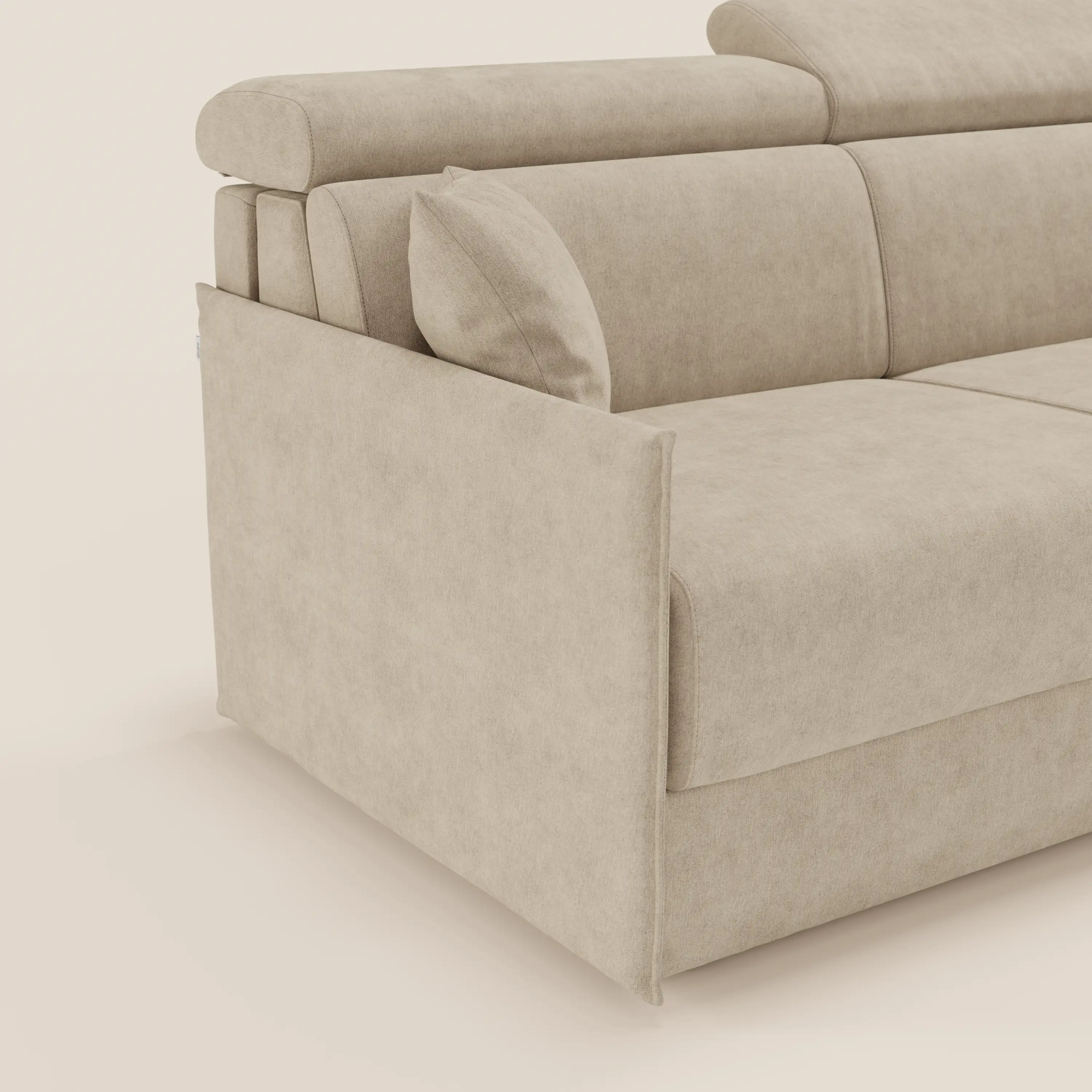 Miryam canapé convertible d'angle compact - têtières inclinables et méridienne coffre en tissu détachable T31 - Image 55