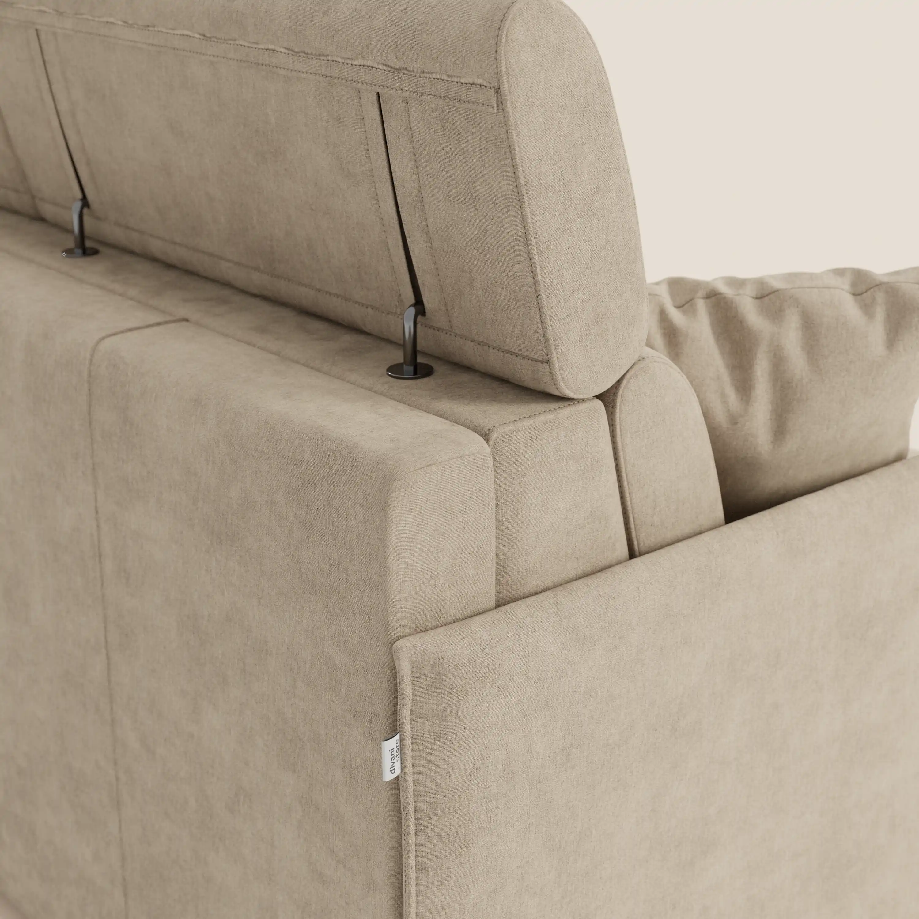 Miryam canapé convertible d'angle compact - têtières inclinables et méridienne coffre en tissu détachable T31 - Image 58