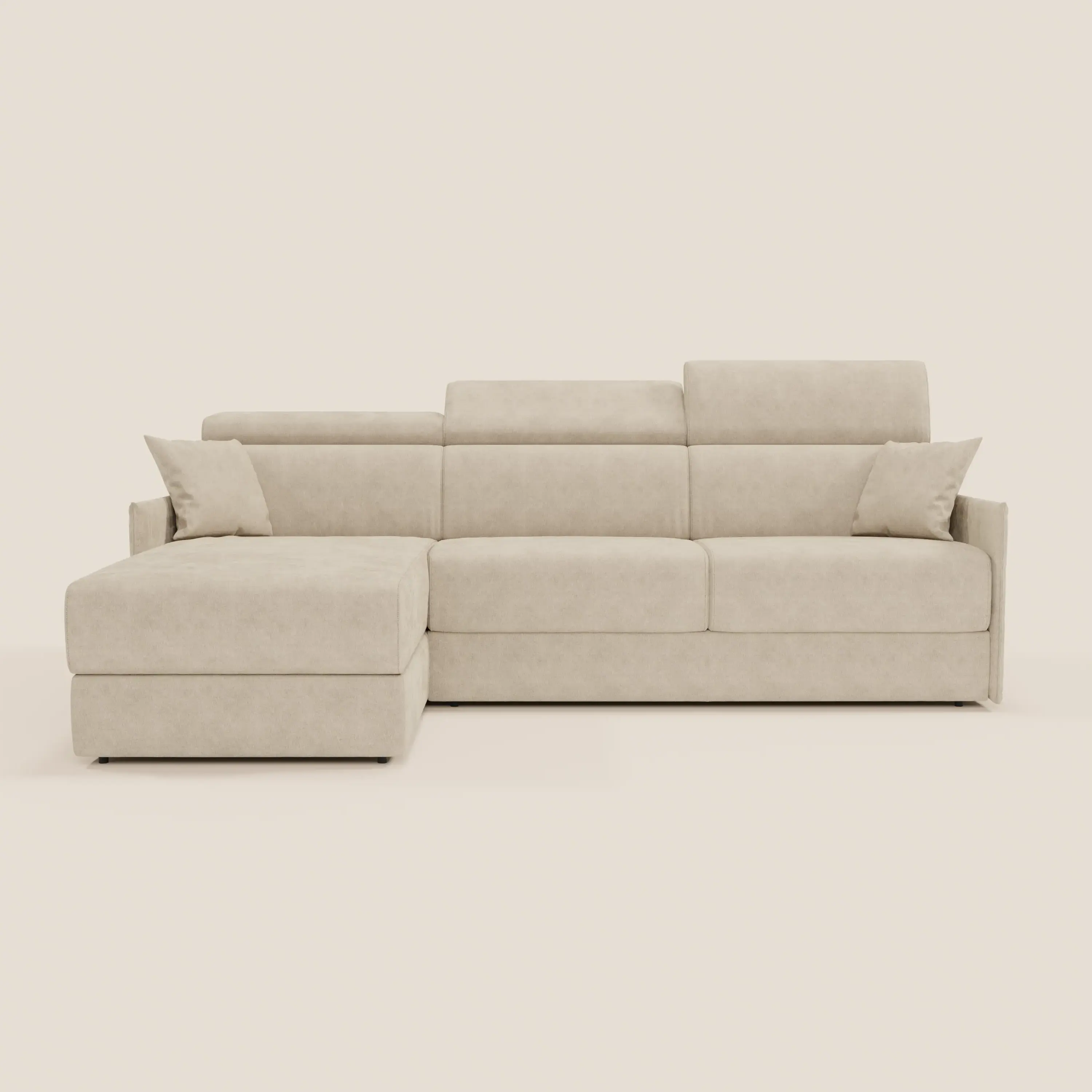 Miryam canapé convertible d'angle compact - têtières inclinables et méridienne coffre en tissu détachable T31 - Image 63
