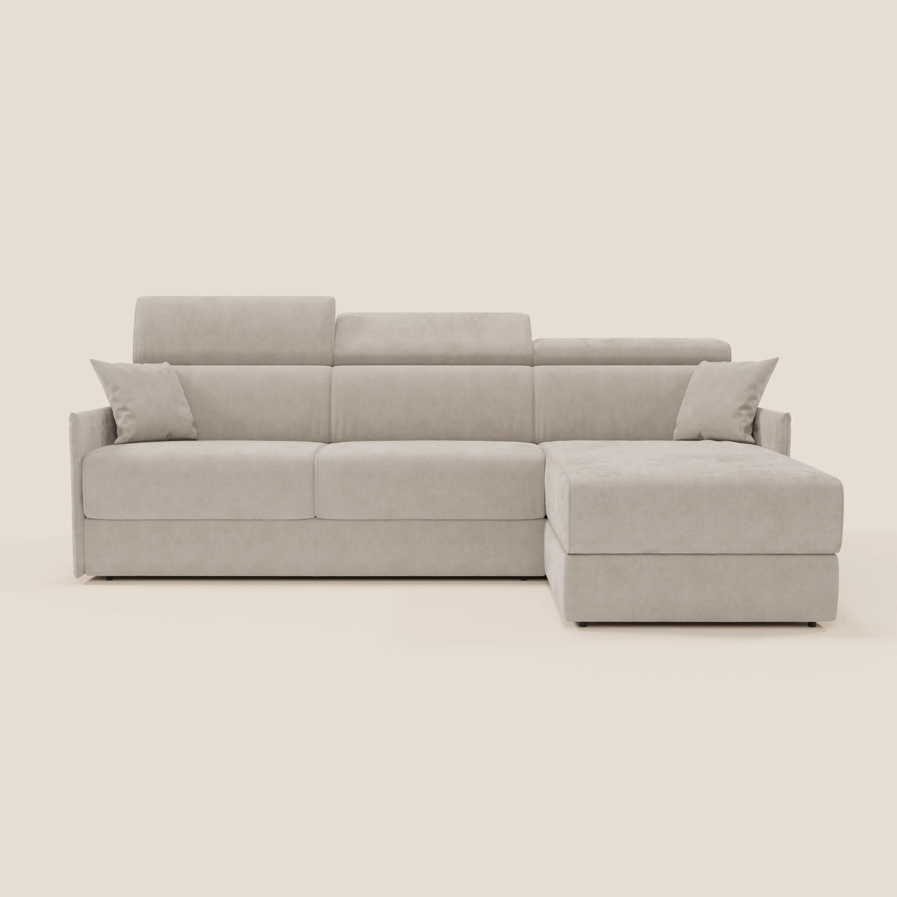 Miryam canapé convertible d'angle compact - têtières inclinables et méridienne coffre en tissu détachable T31 - Image 66