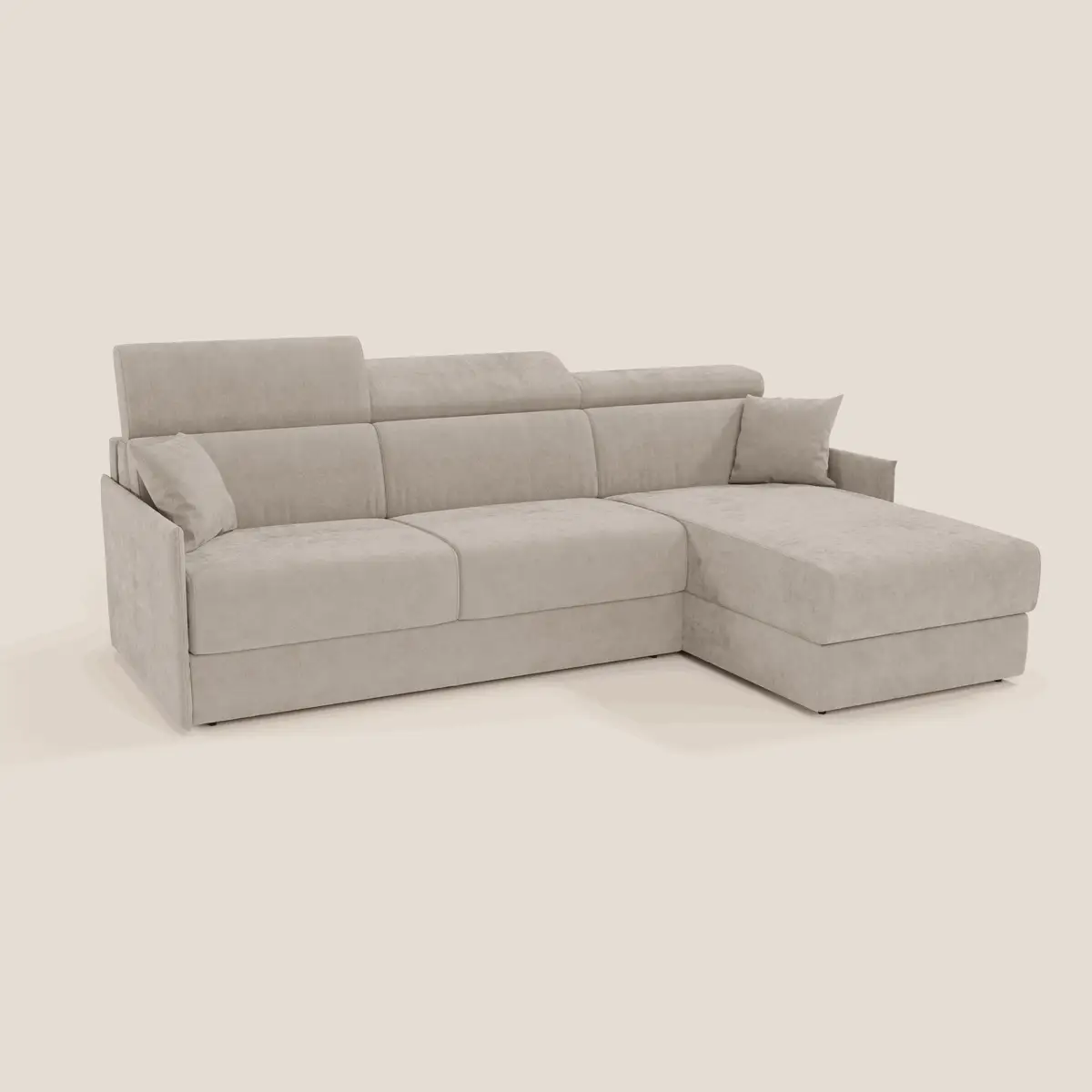 Miryam canapé convertible d'angle compact - têtières inclinables et méridienne coffre en tissu détachable T31 - Image 67