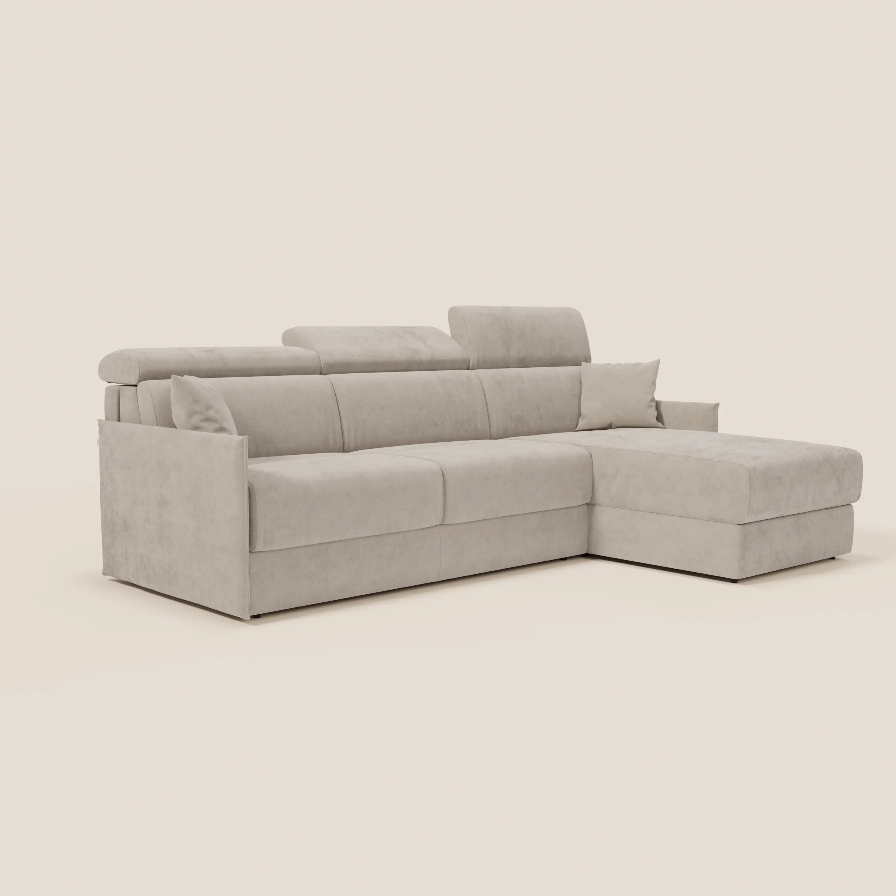 Miryam canapé convertible d'angle compact - têtières inclinables et méridienne coffre en tissu détachable T31 - Image 68