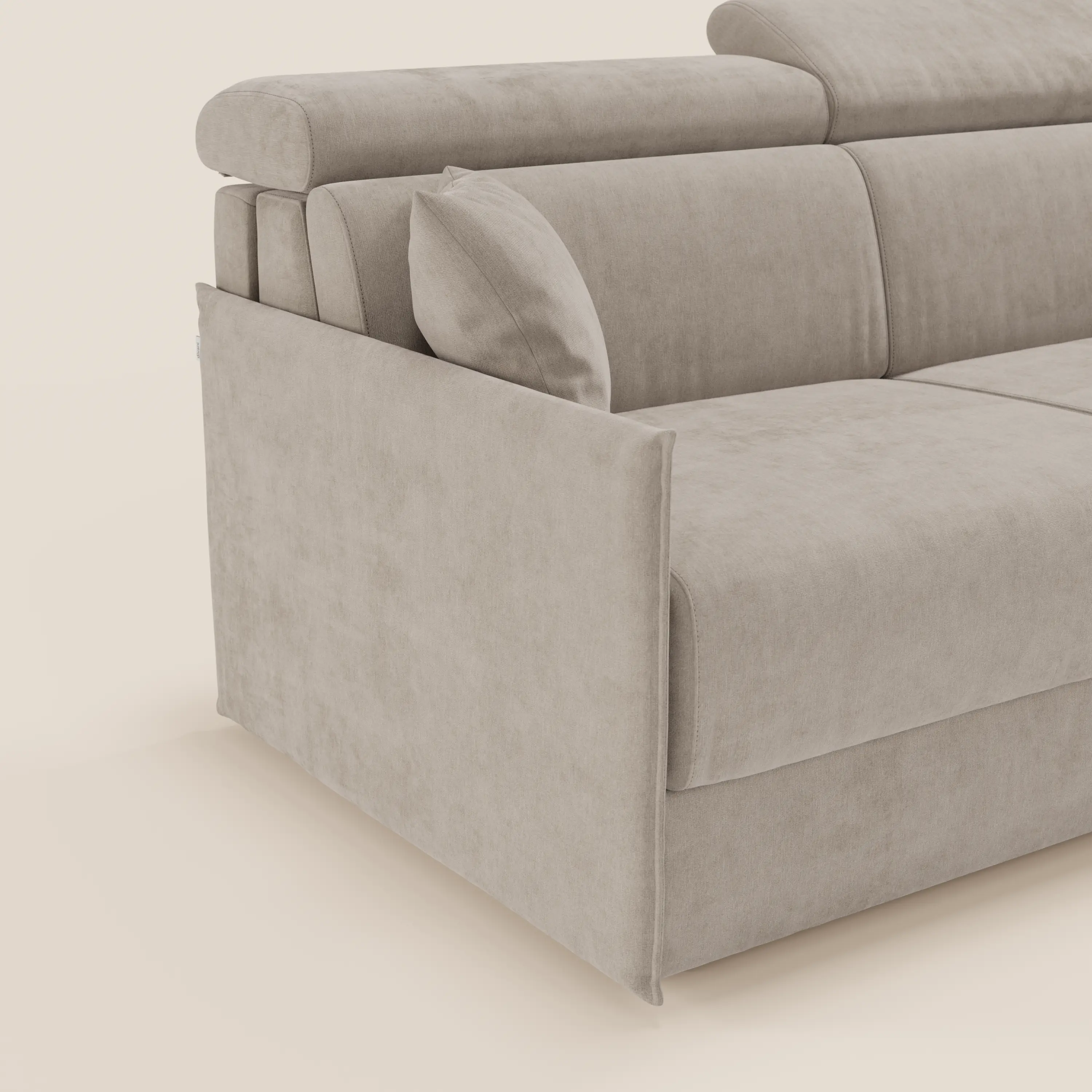 Miryam canapé convertible d'angle compact - têtières inclinables et méridienne coffre en tissu détachable T31 - Image 71