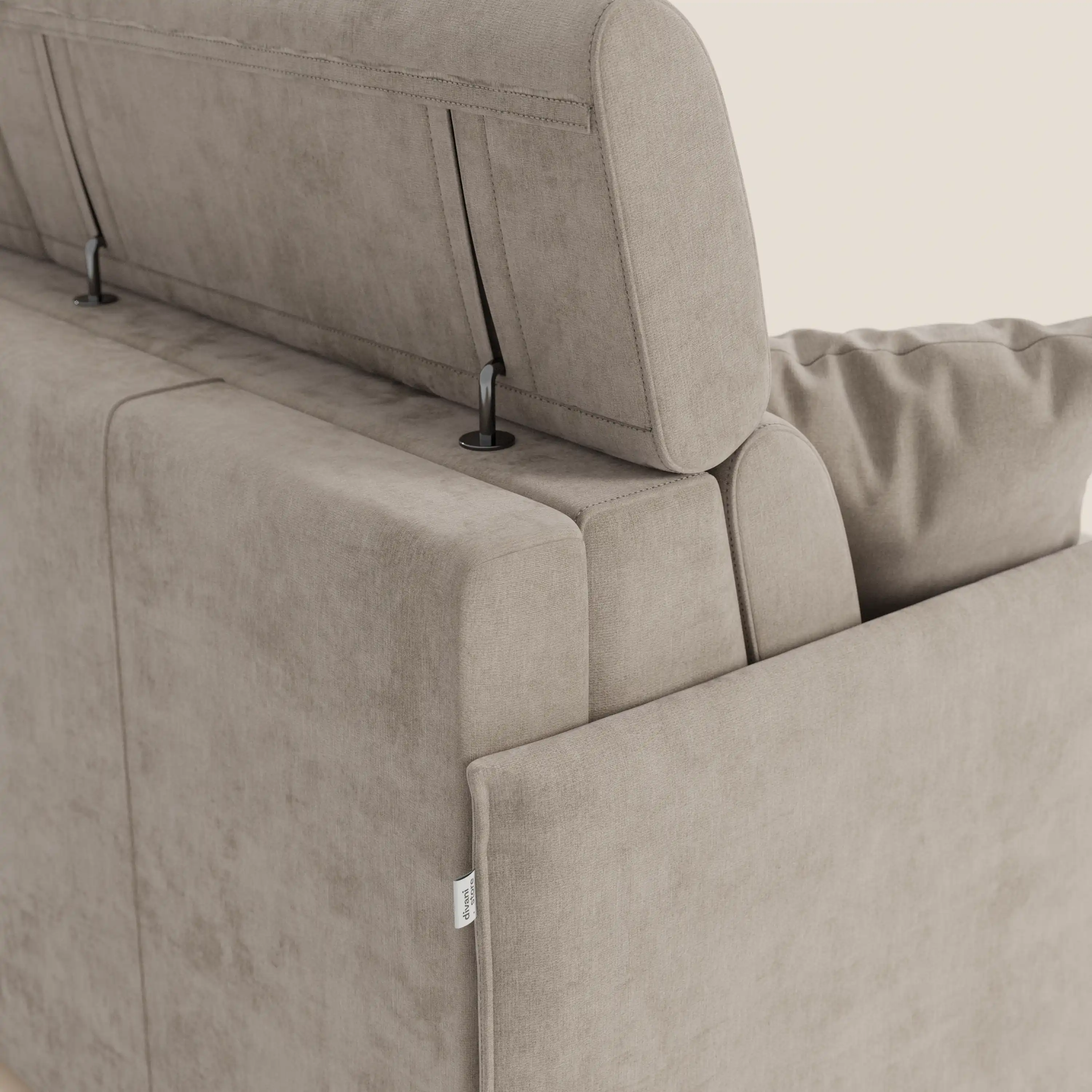 Miryam canapé convertible d'angle compact - têtières inclinables et méridienne coffre en tissu détachable T31 - Image 74