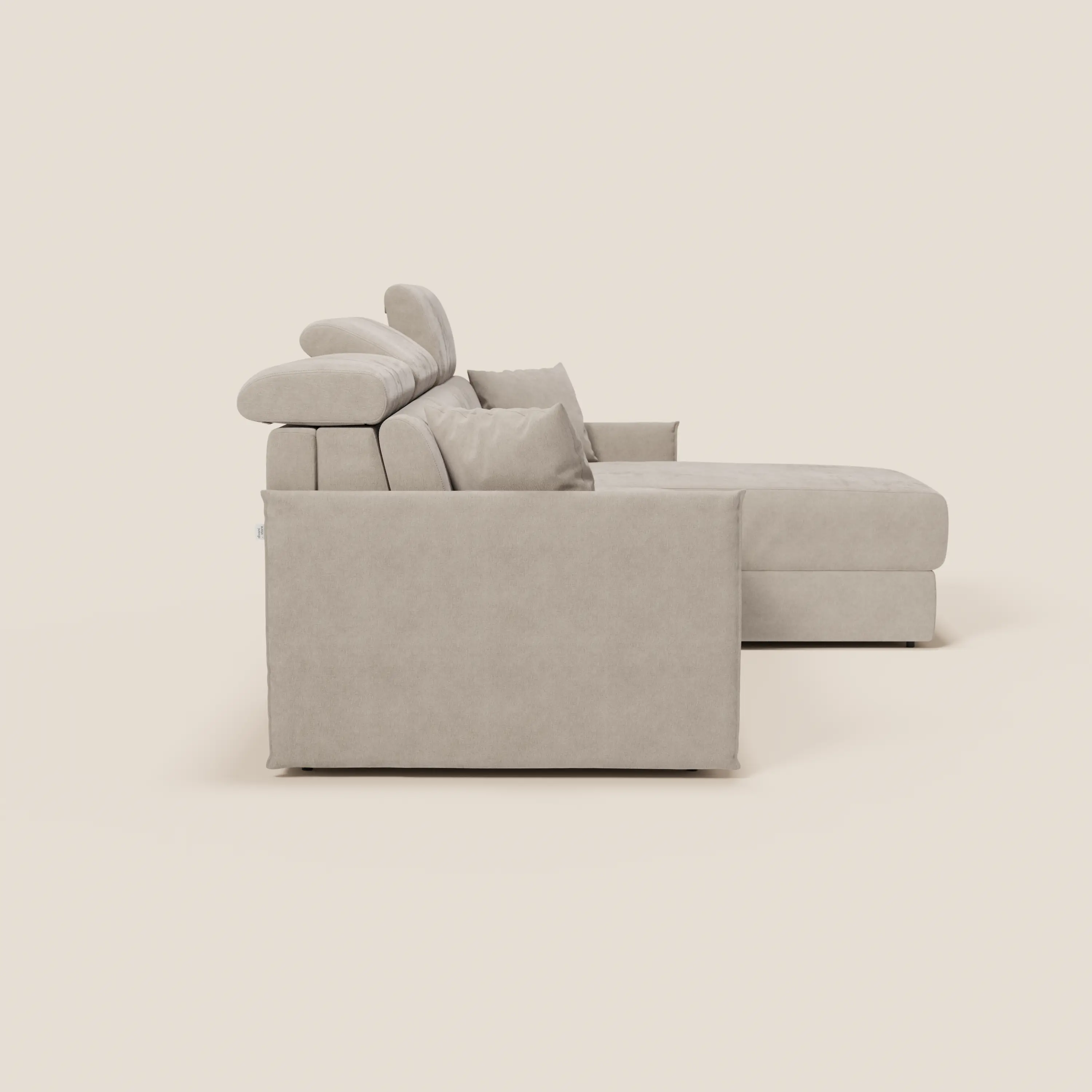 Miryam canapé convertible d'angle compact - têtières inclinables et méridienne coffre en tissu détachable T31 - Image 76
