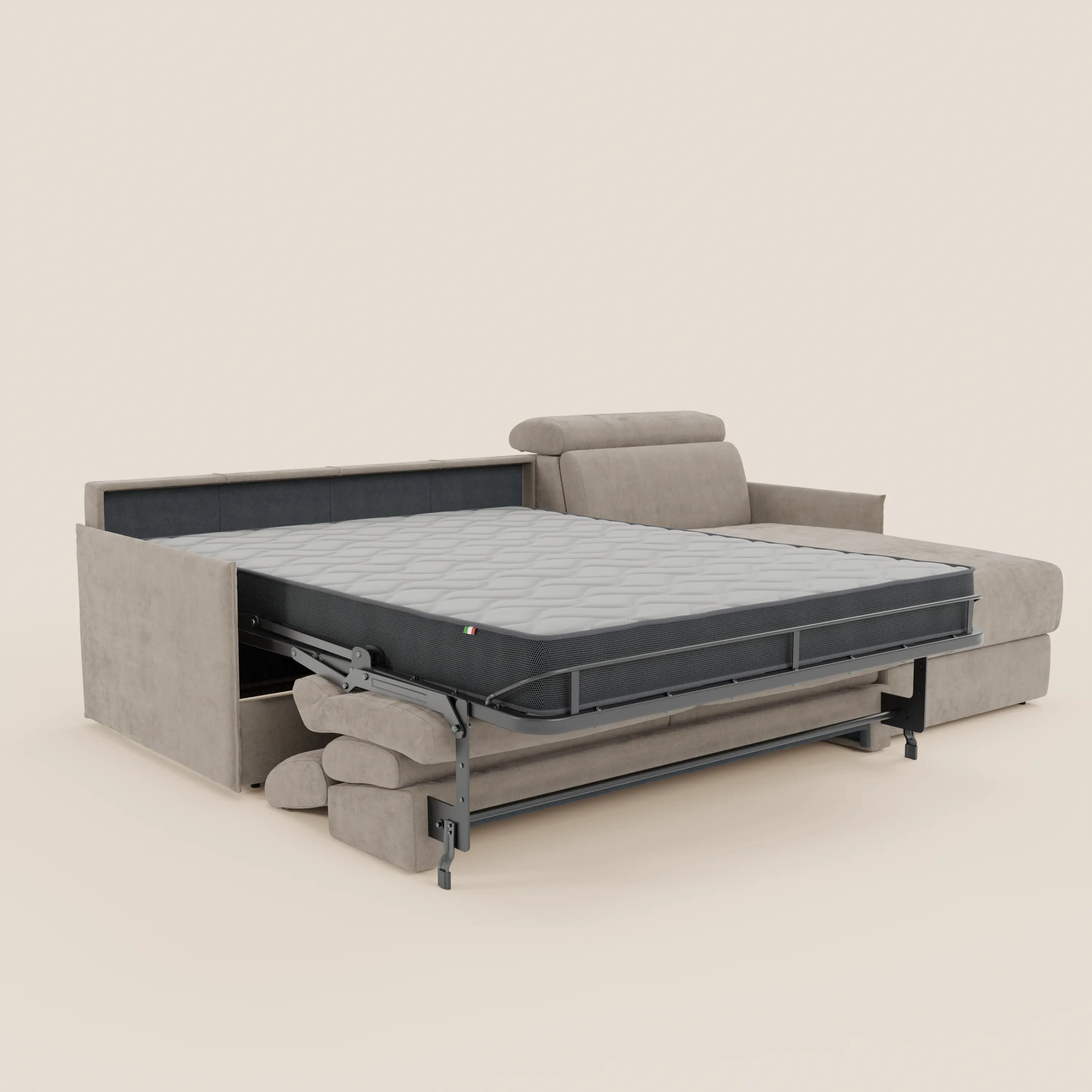 Miryam canapé convertible d'angle compact - têtières inclinables et méridienne coffre en tissu détachable T31 - Image 78