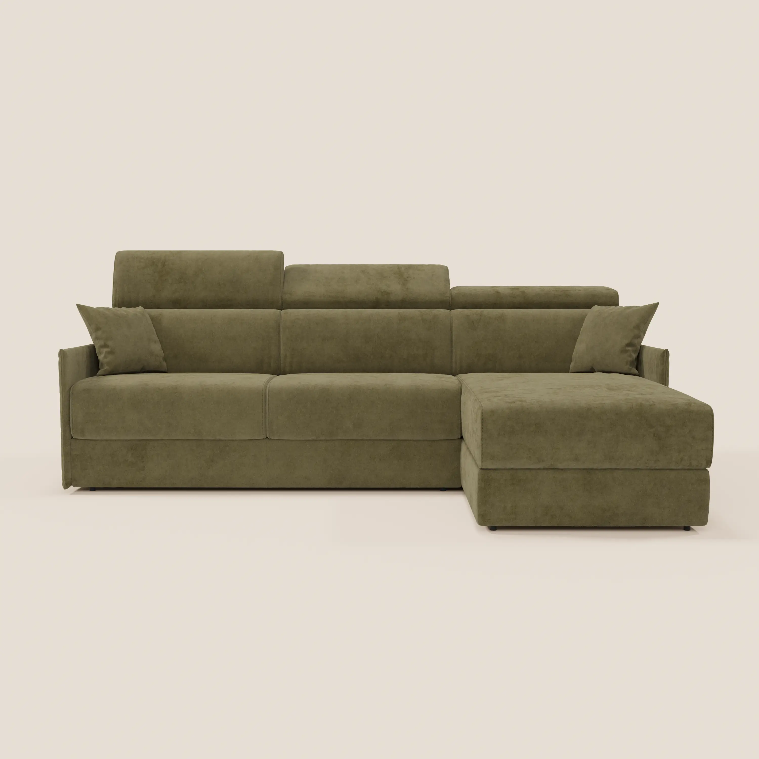 Miryam canapé convertible d'angle compact - têtières inclinables et méridienne coffre en tissu détachable T31 - Image 82