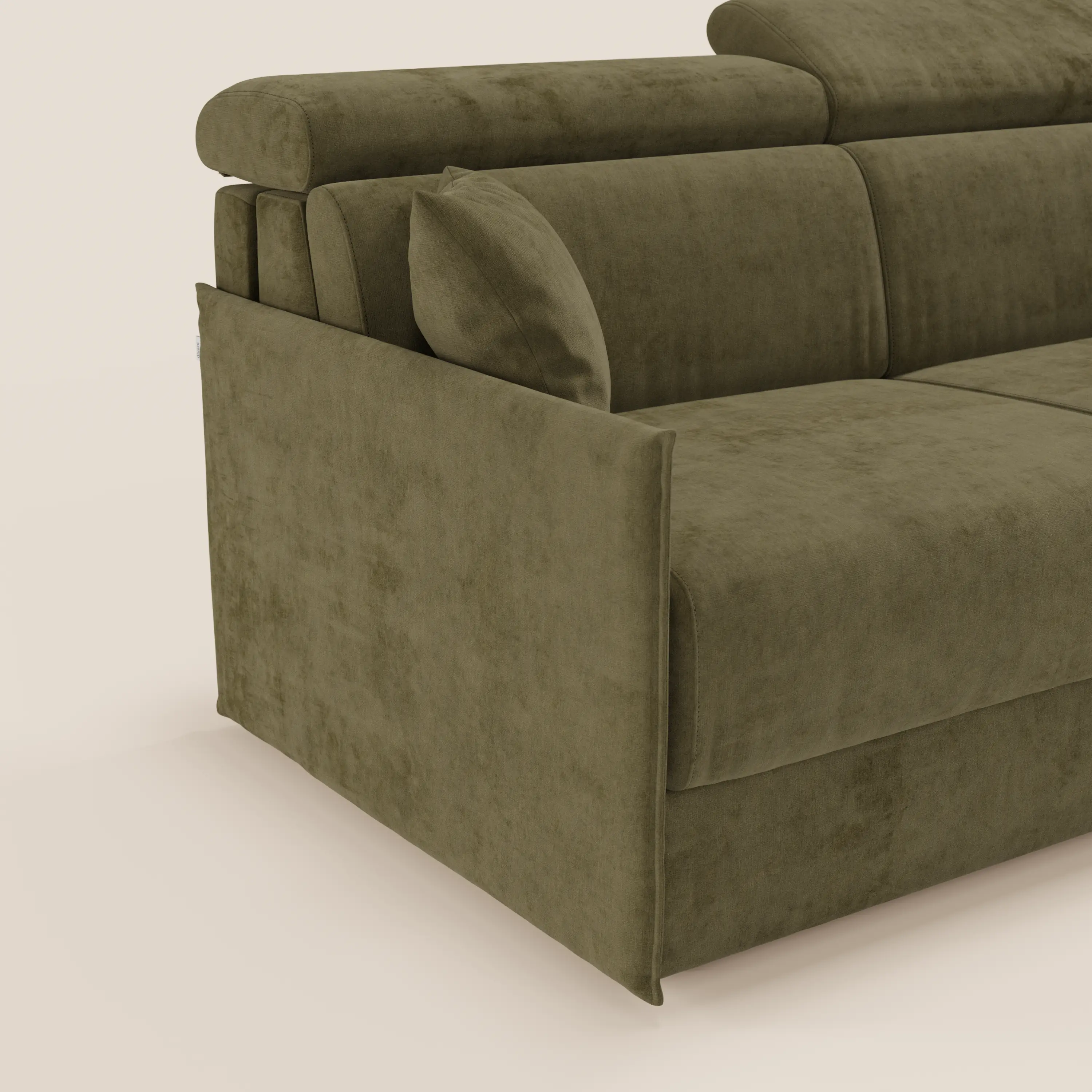 Miryam canapé convertible d'angle compact - têtières inclinables et méridienne coffre en tissu détachable T31 - Image 87