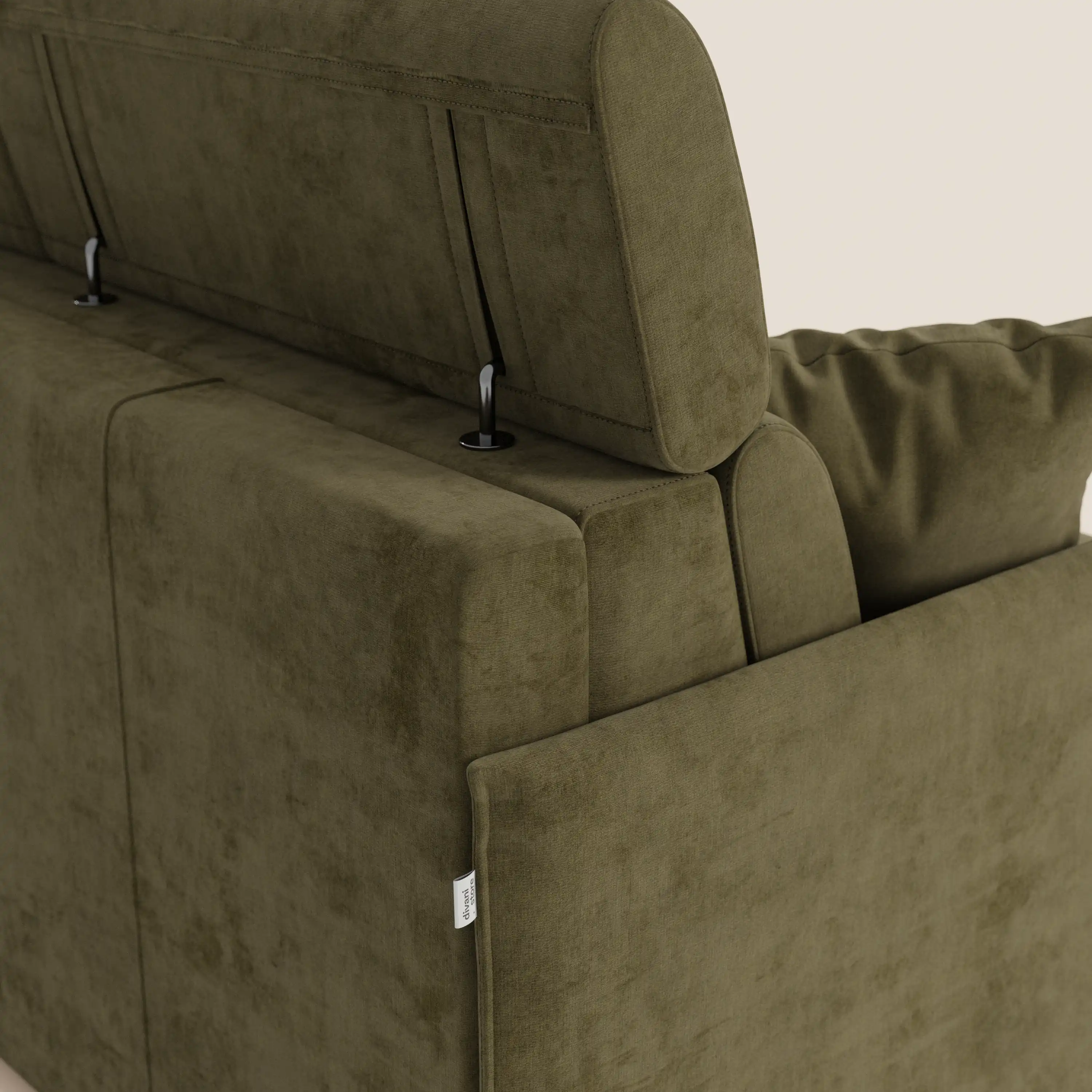 Miryam canapé convertible d'angle compact - têtières inclinables et méridienne coffre en tissu détachable T31 - Image 90