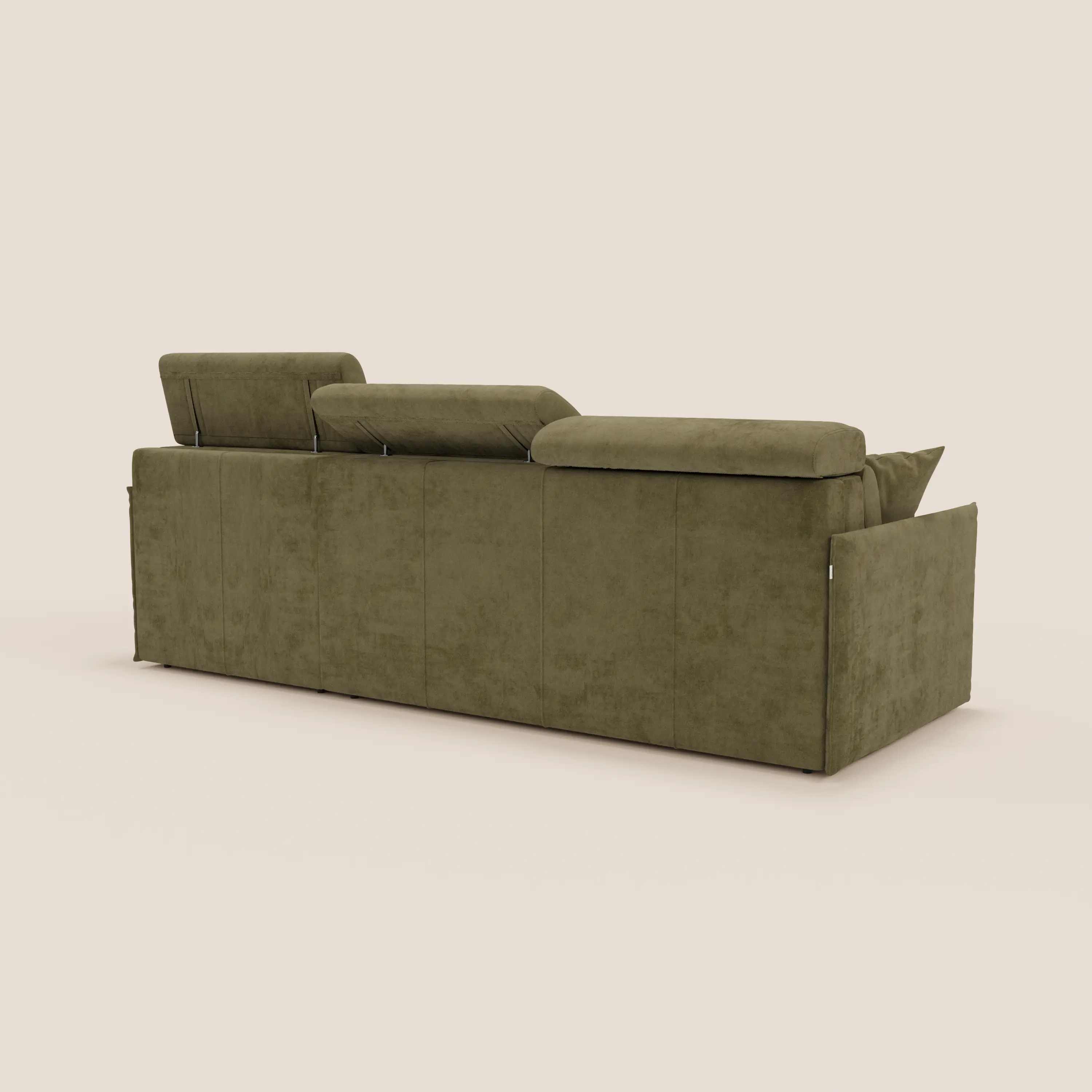 Miryam canapé convertible d'angle compact - têtières inclinables et méridienne coffre en tissu détachable T31 - Image 93