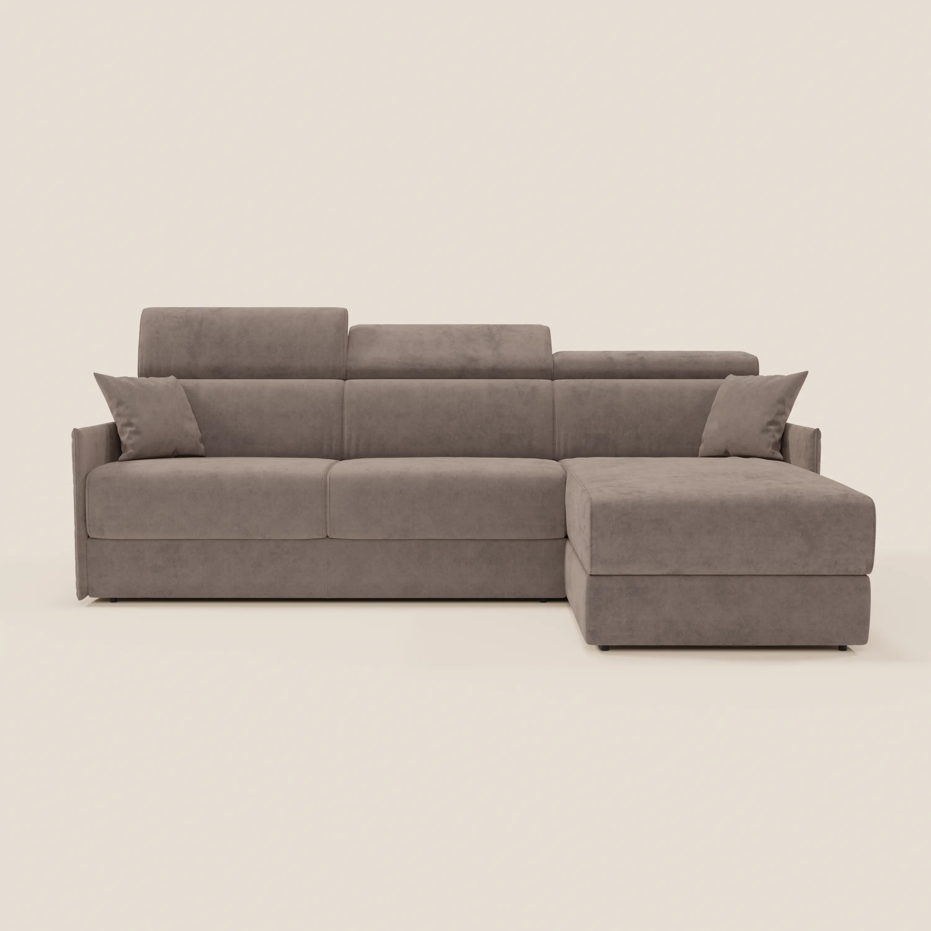 Miryam canapé convertible d'angle compact - têtières inclinables et méridienne coffre en tissu détachable T31 - Image 98