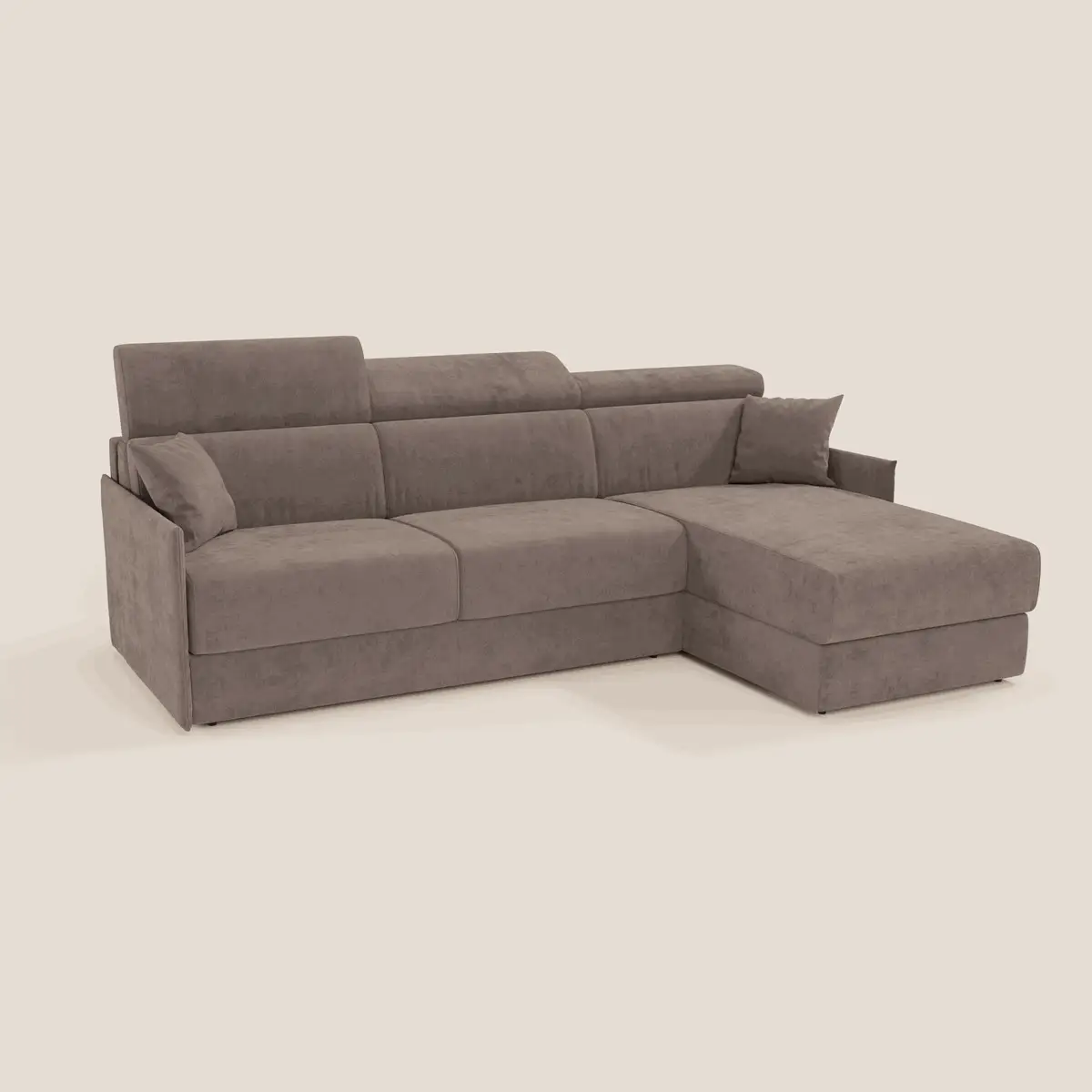 Miryam canapé convertible d'angle compact - têtières inclinables et méridienne coffre en tissu détachable T31 - Image 99