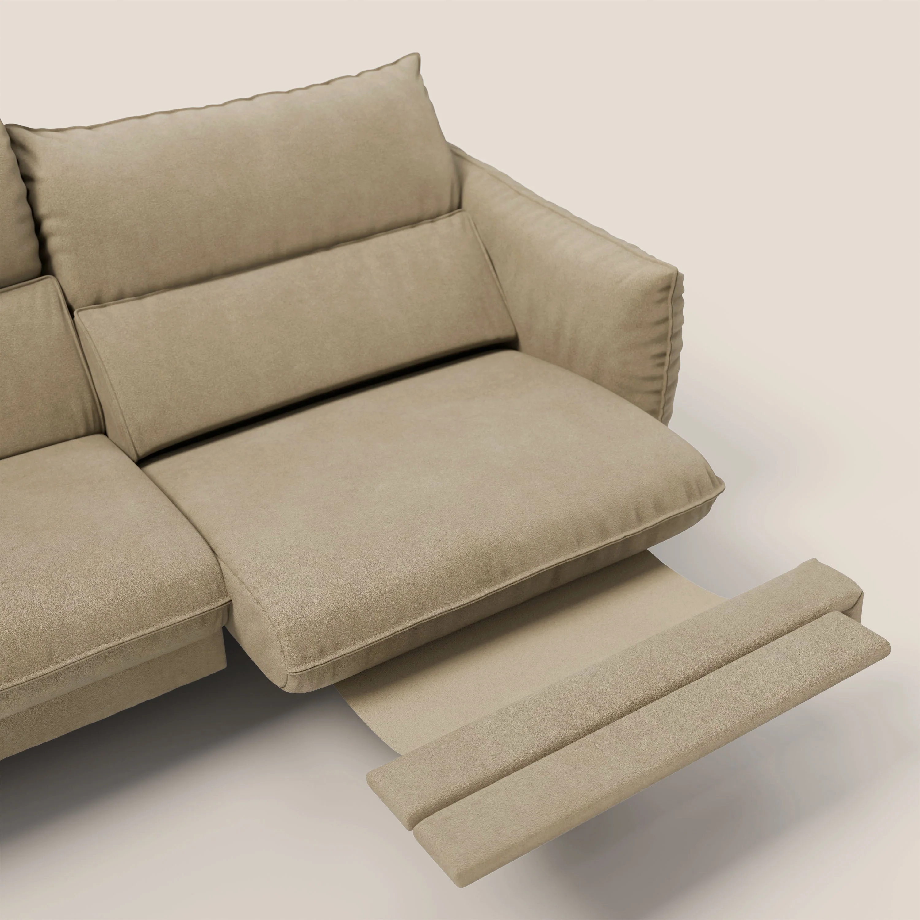 Monamour canapé au design moderne avec option relax électrique en microfibre détachable imperméable T11 beige - Image 10