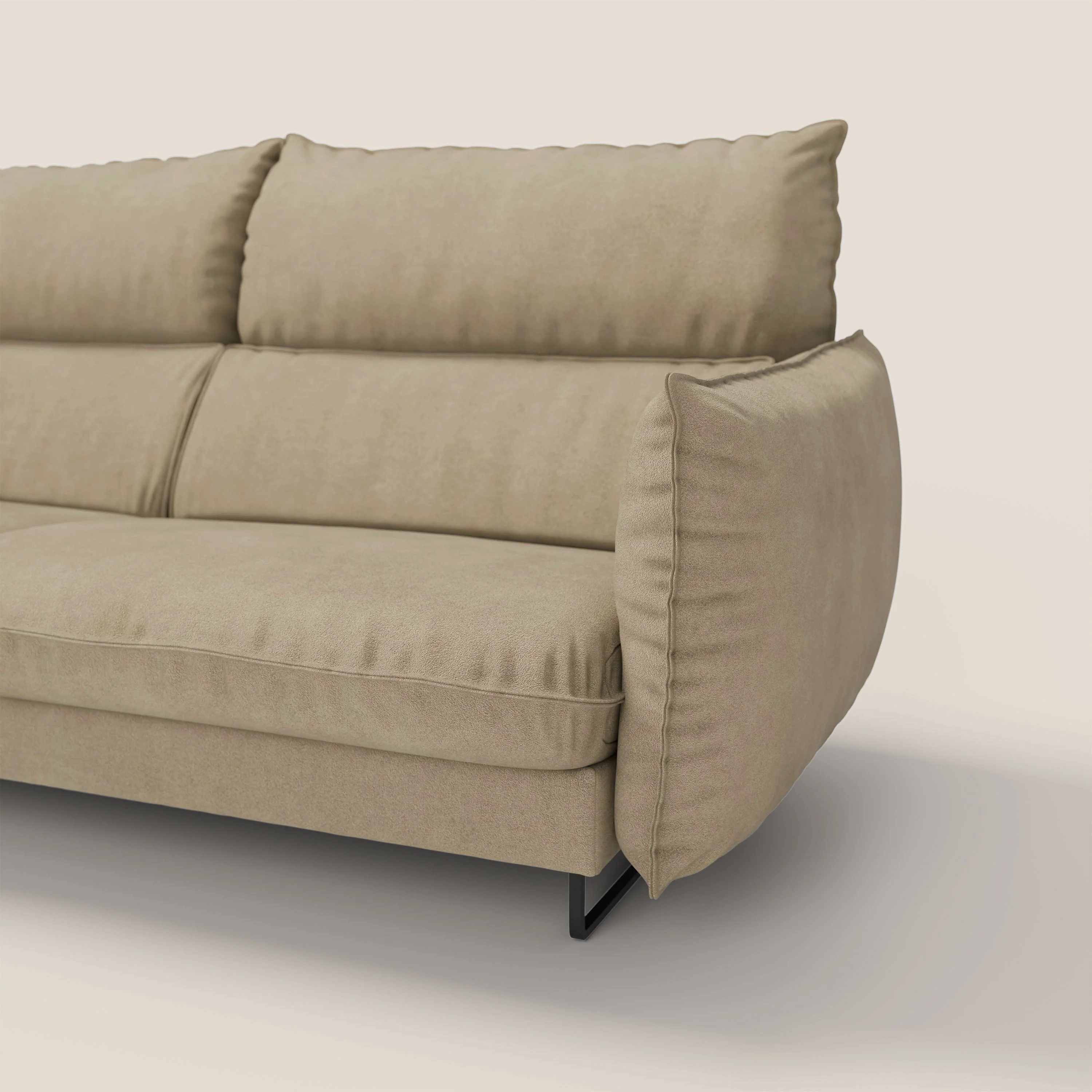 Monamour canapé au design moderne avec option relax électrique en microfibre détachable imperméable T11 beige - Image 7