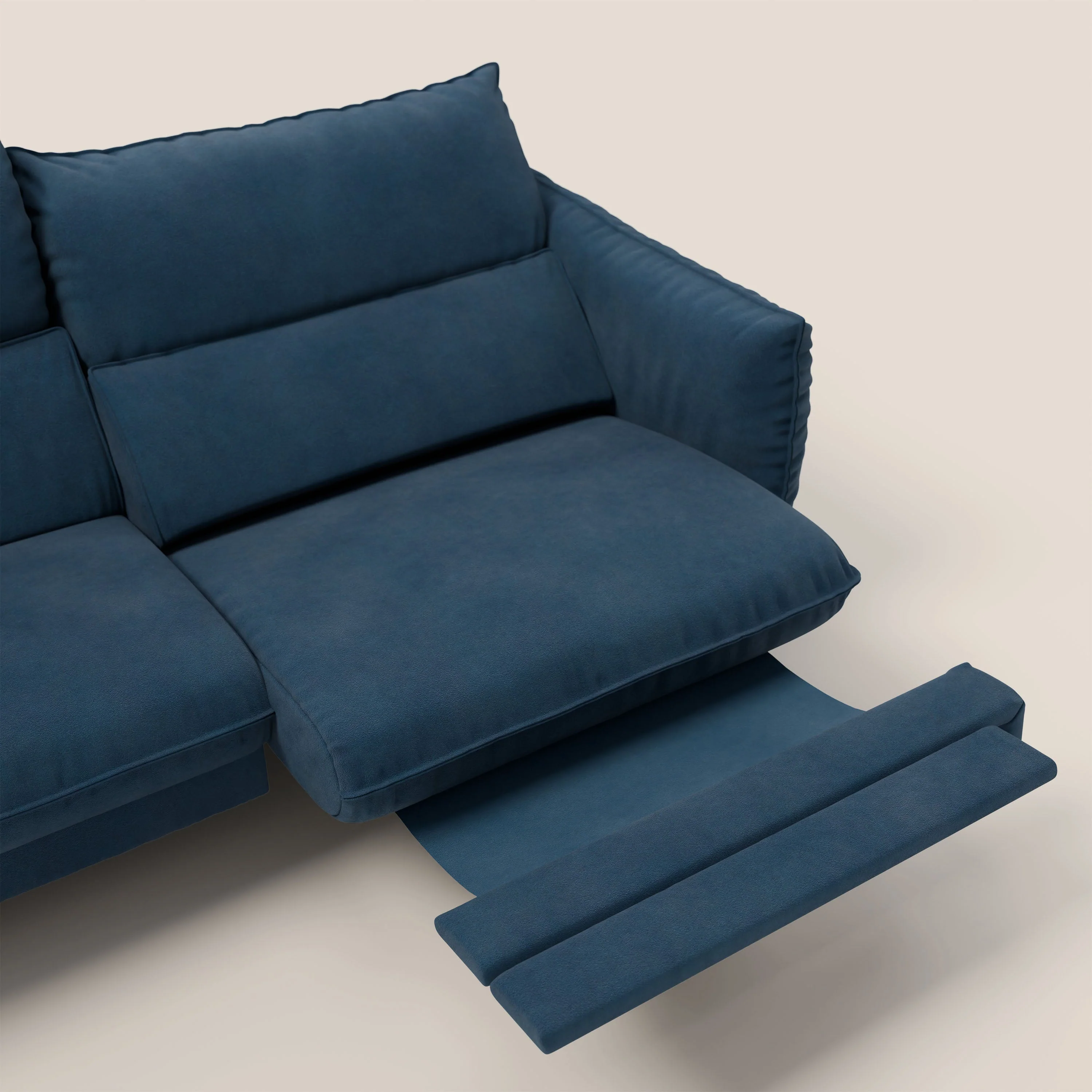 Monamour canapé au design moderne avec option relax électrique en microfibre détachable imperméable T11 bleu - Image 10