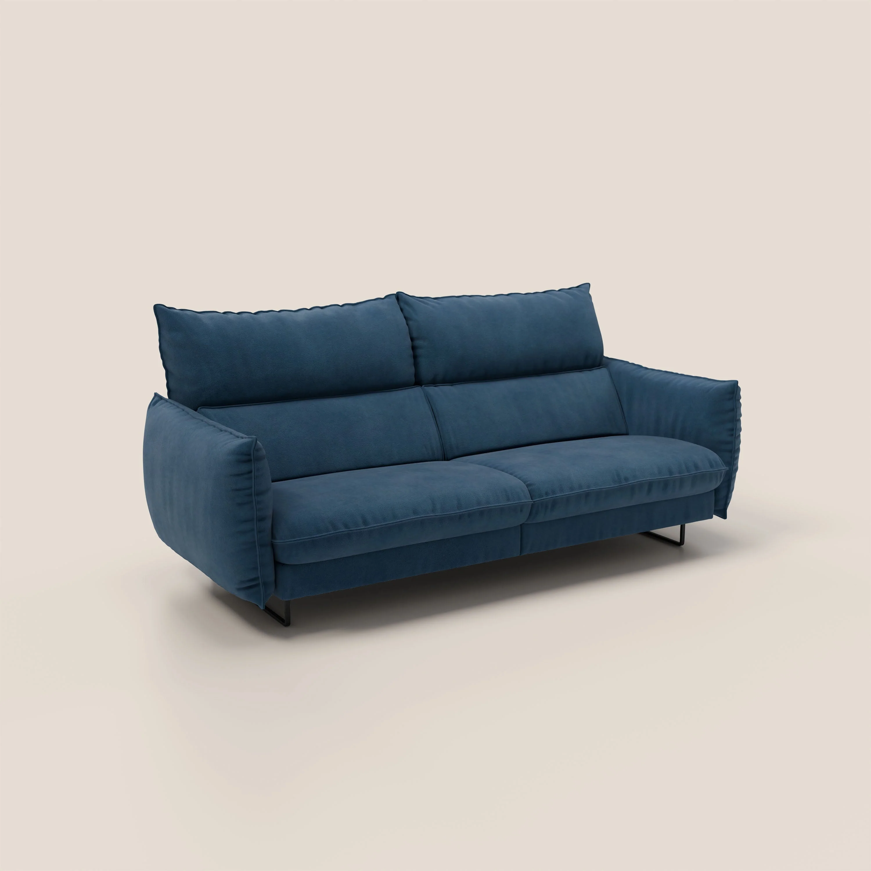 Monamour canapé au design moderne avec option relax électrique en microfibre détachable imperméable T11 bleu - Image 3