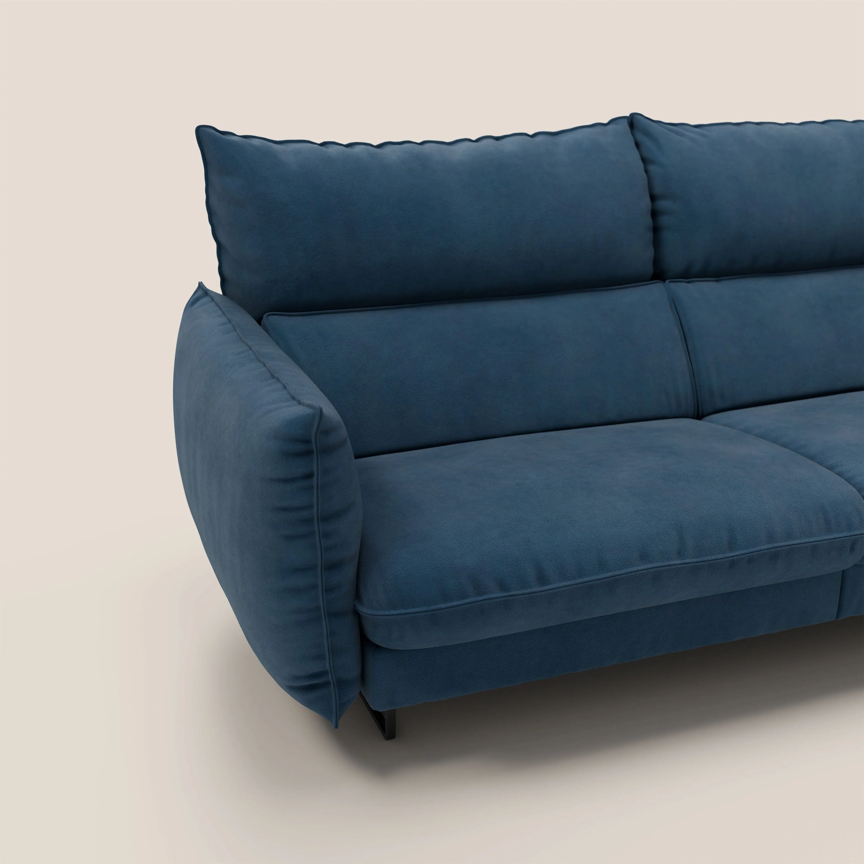 Monamour canapé au design moderne avec option relax électrique en microfibre détachable imperméable T11 bleu - Image 6