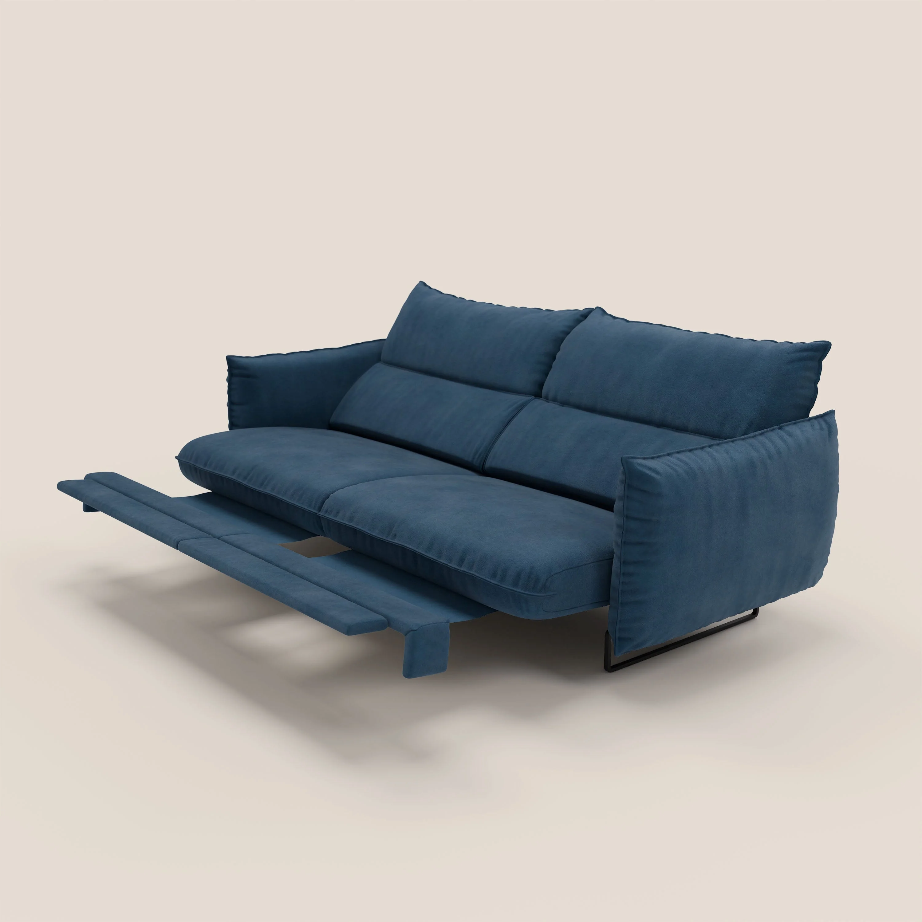 Monamour canapé au design moderne avec option relax électrique en microfibre détachable imperméable T11 bleu - Image 9
