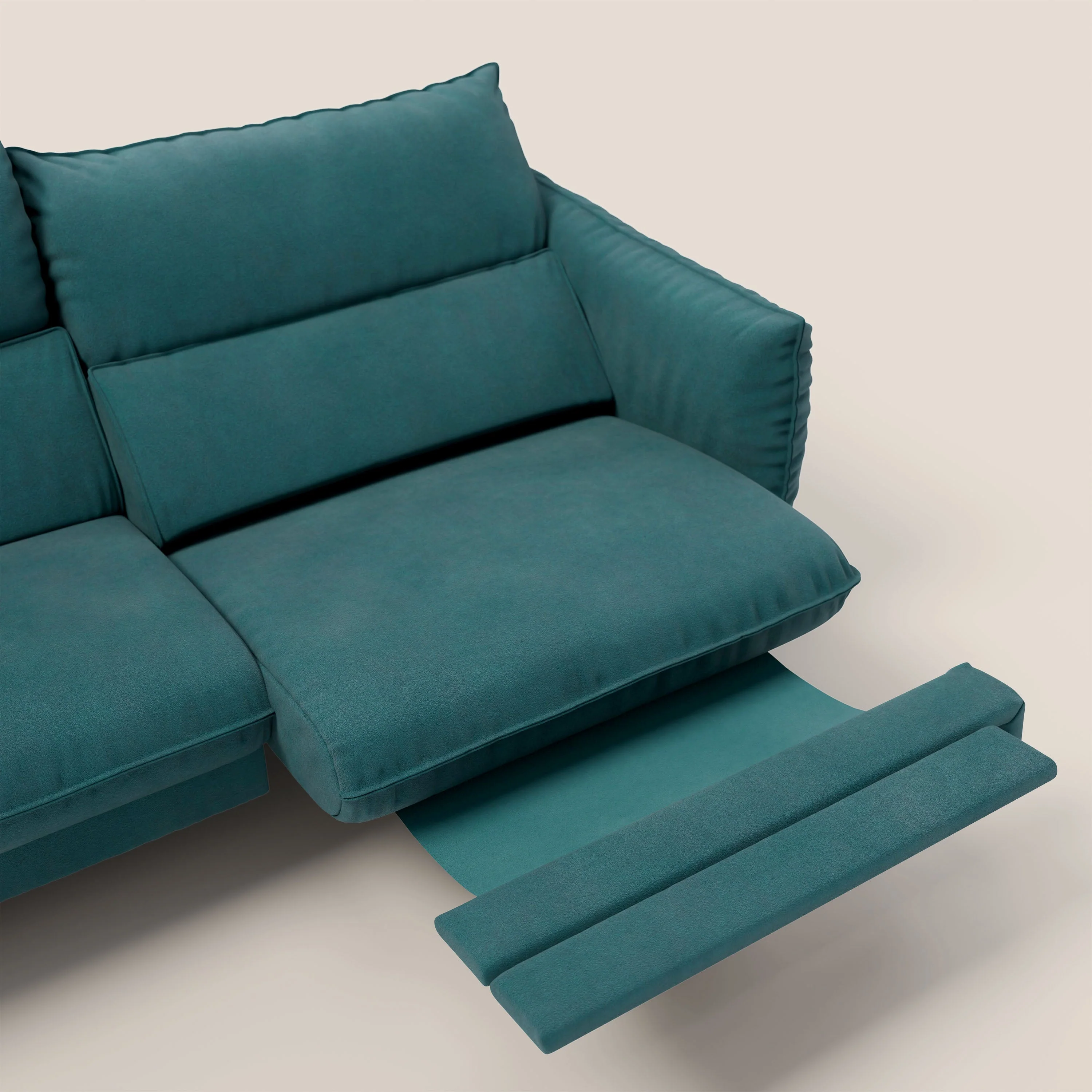 Monamour canapé au design moderne avec option relax électrique en microfibre détachable imperméable T11 bleu canard - Image 10