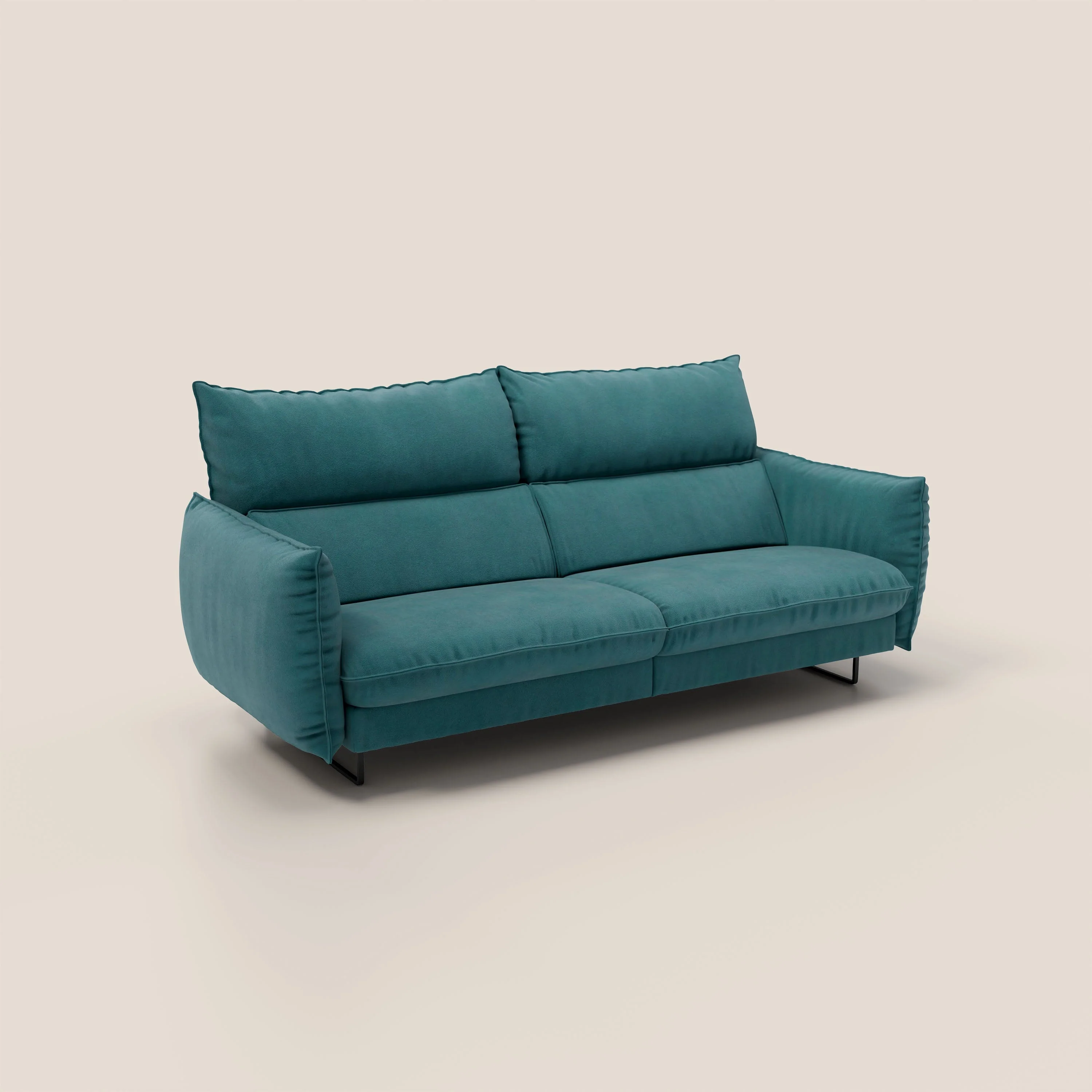 Monamour canapé au design moderne avec option relax électrique en microfibre détachable imperméable T11 bleu canard - Image 3