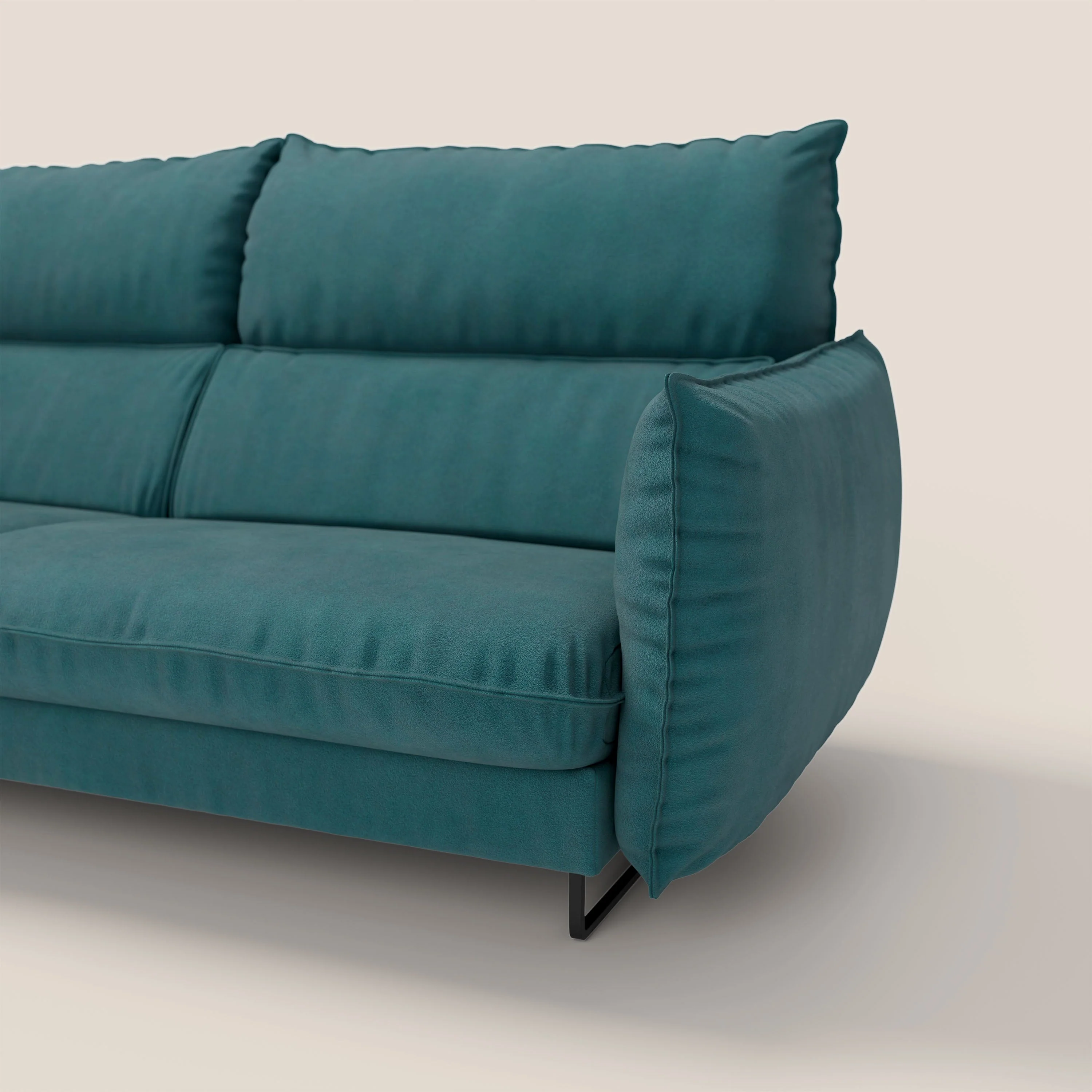 Monamour canapé au design moderne avec option relax électrique en microfibre détachable imperméable T11 bleu canard - Image 7