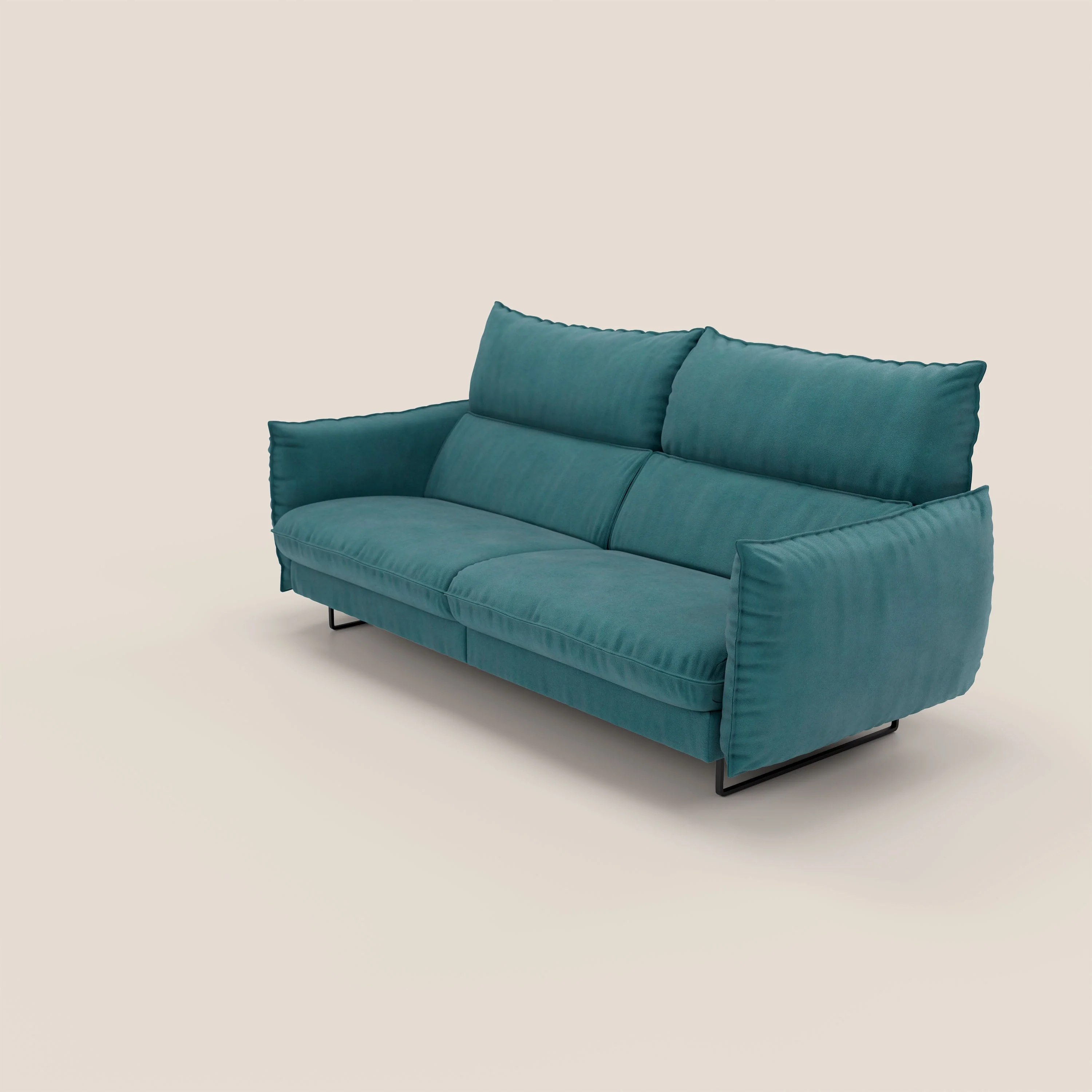 Monamour canapé au design moderne avec option relax électrique en microfibre détachable imperméable T11 bleu canard - Image 8