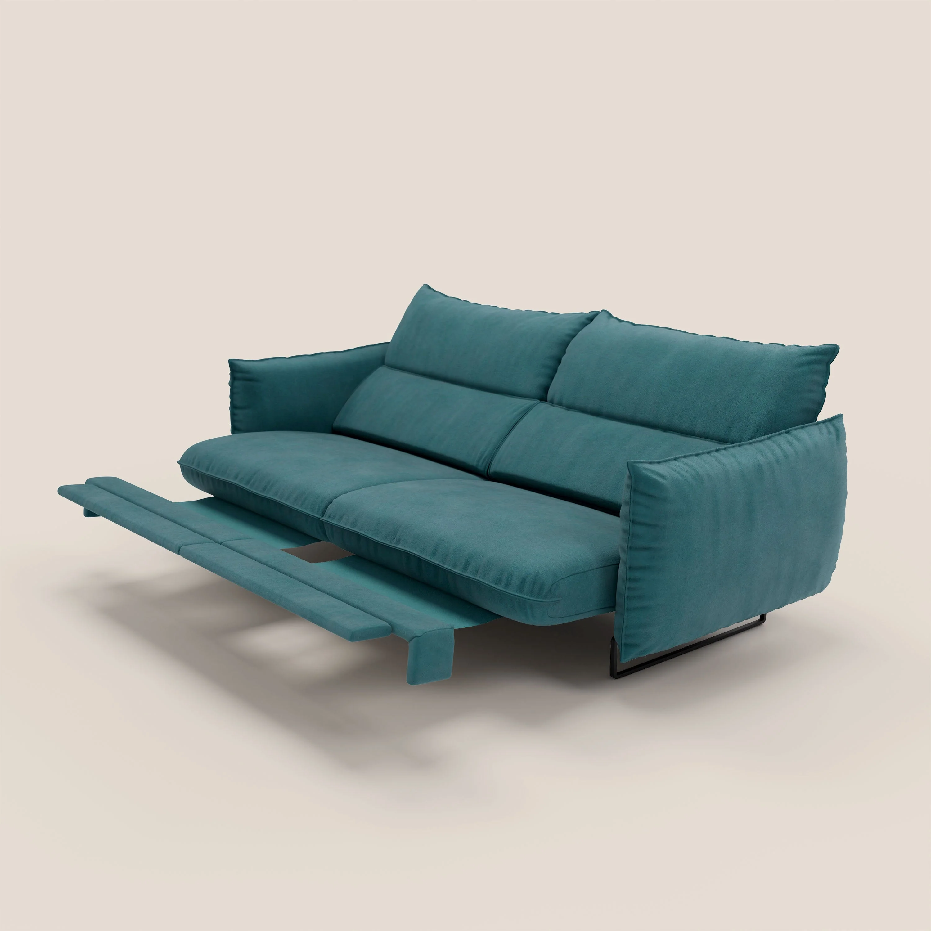 Monamour canapé au design moderne avec option relax électrique en microfibre détachable imperméable T11 bleu canard - Image 9