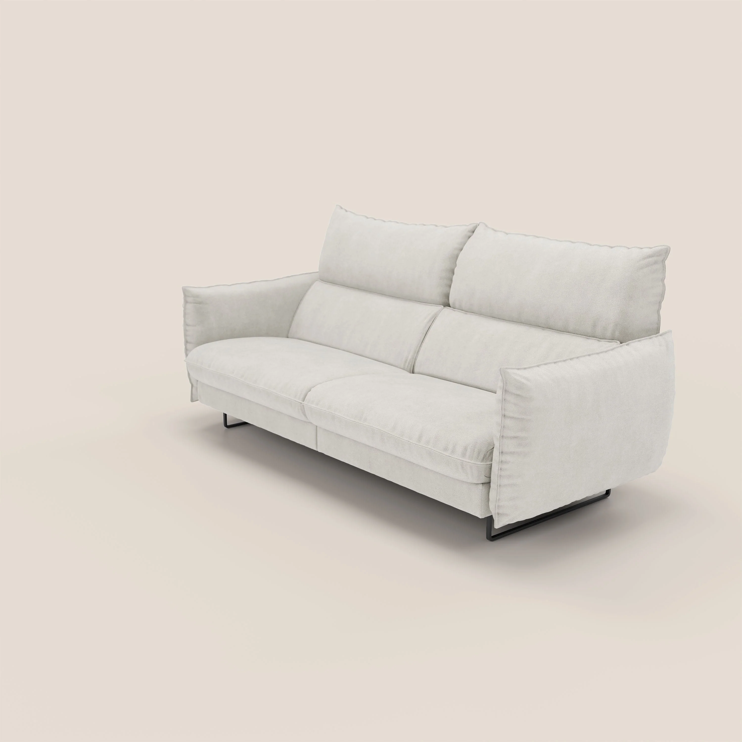 Monamour canapé au design moderne avec option relax électrique en microfibre détachable imperméable T11 crème - Image 8