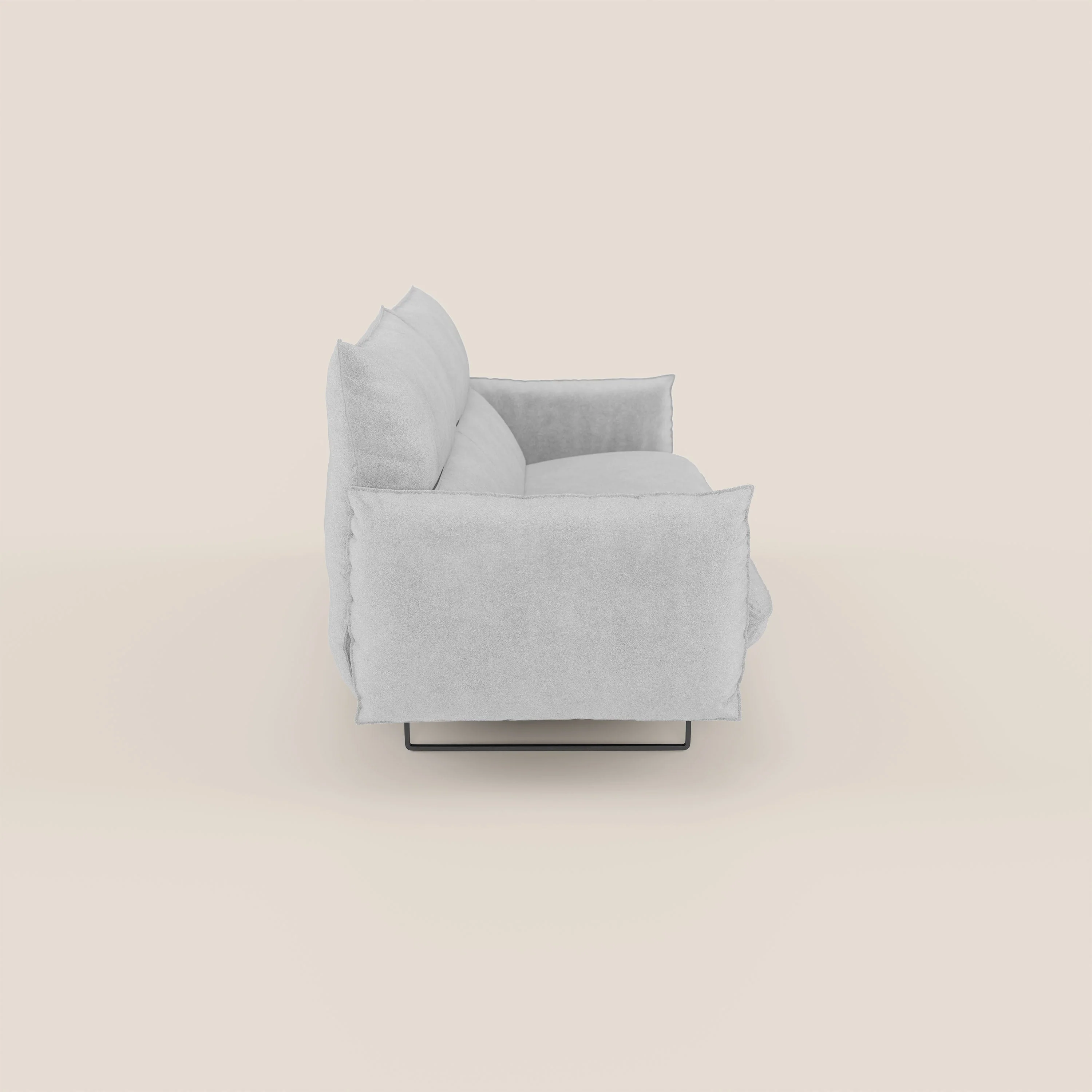 Monamour canapé au design moderne avec option relax électrique en microfibre détachable imperméable T11 gris clair - Image 4
