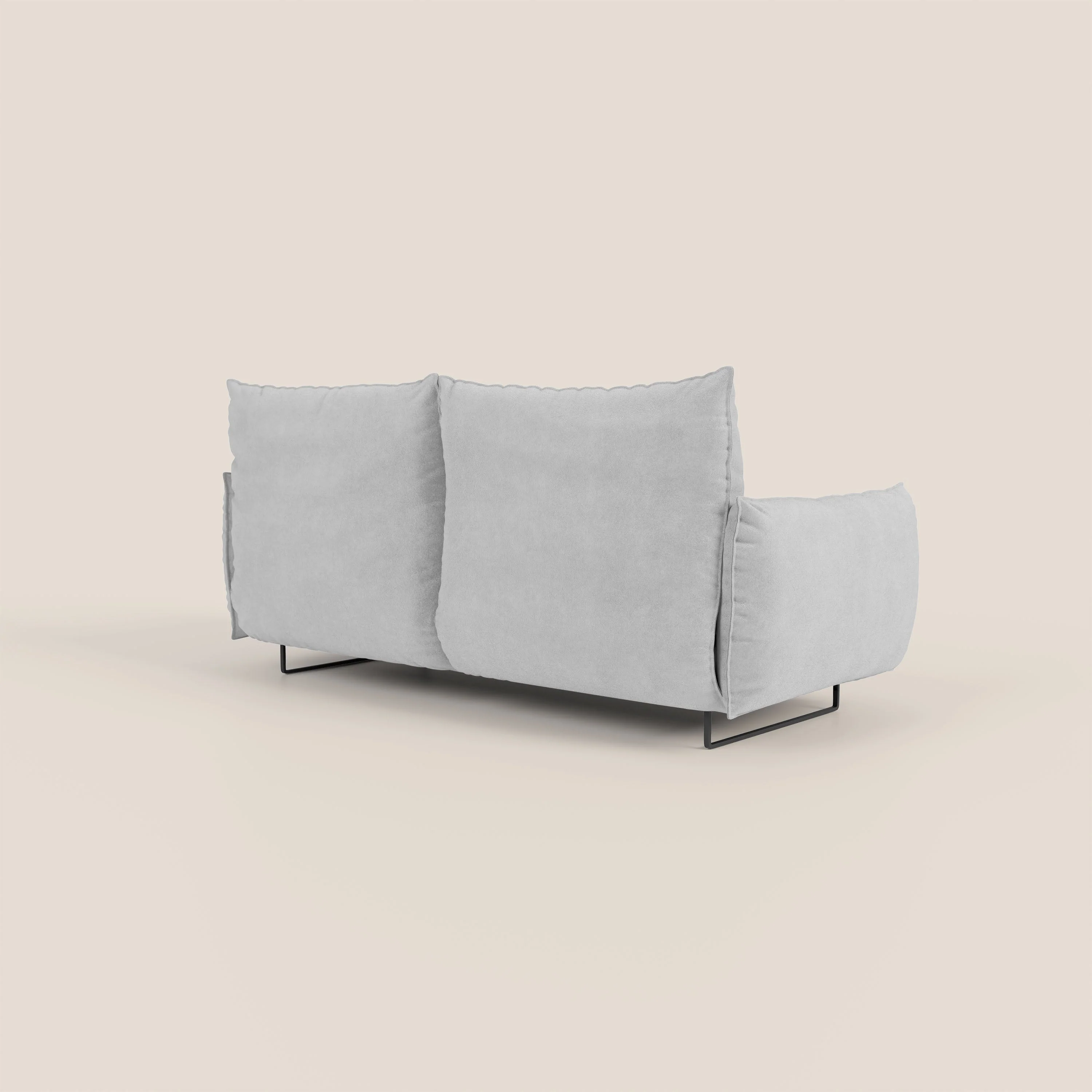 Monamour canapé au design moderne avec option relax électrique en microfibre détachable imperméable T11 gris clair - Image 5
