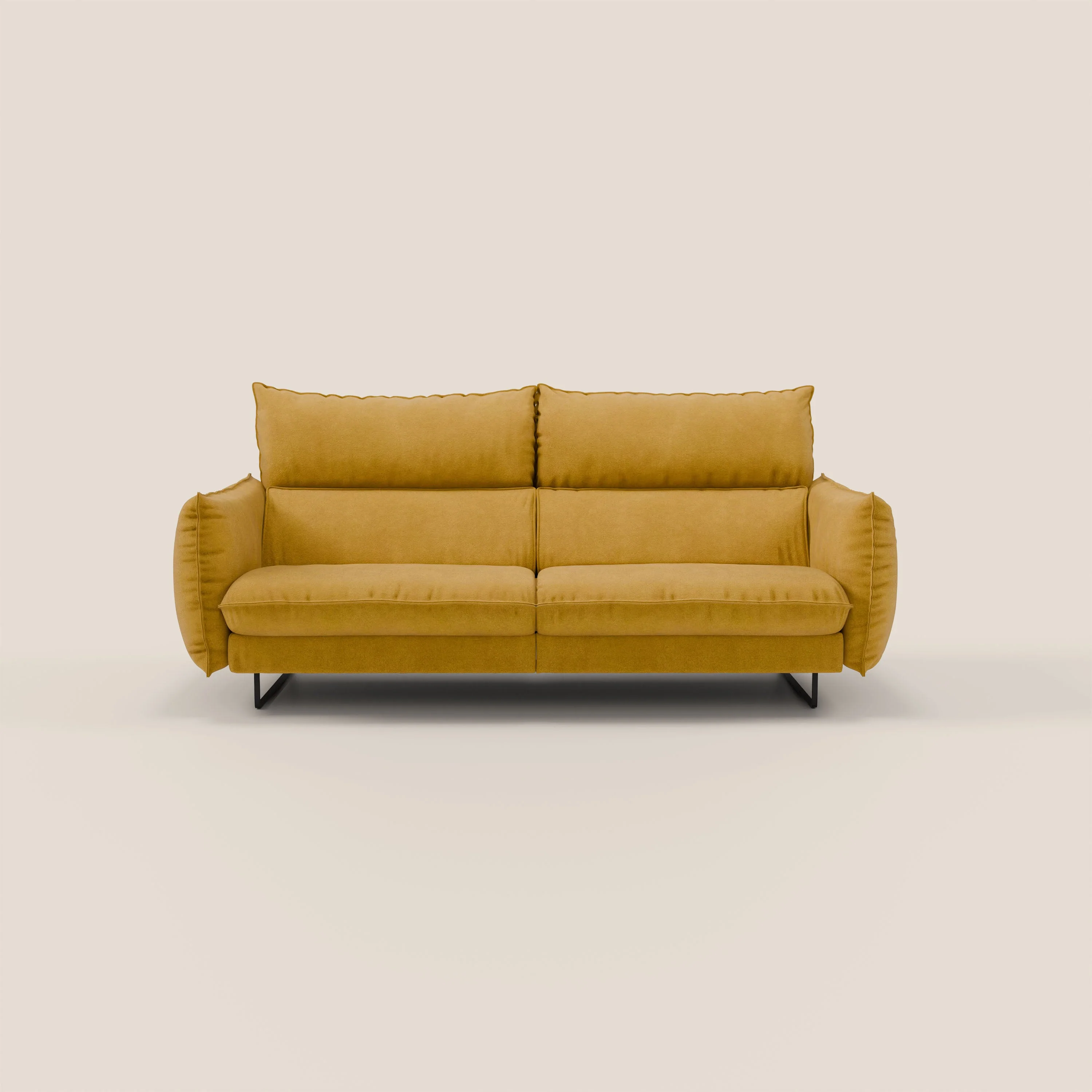 Monamour canapé au design moderne avec option relax électrique en microfibre détachable imperméable T11 jaune