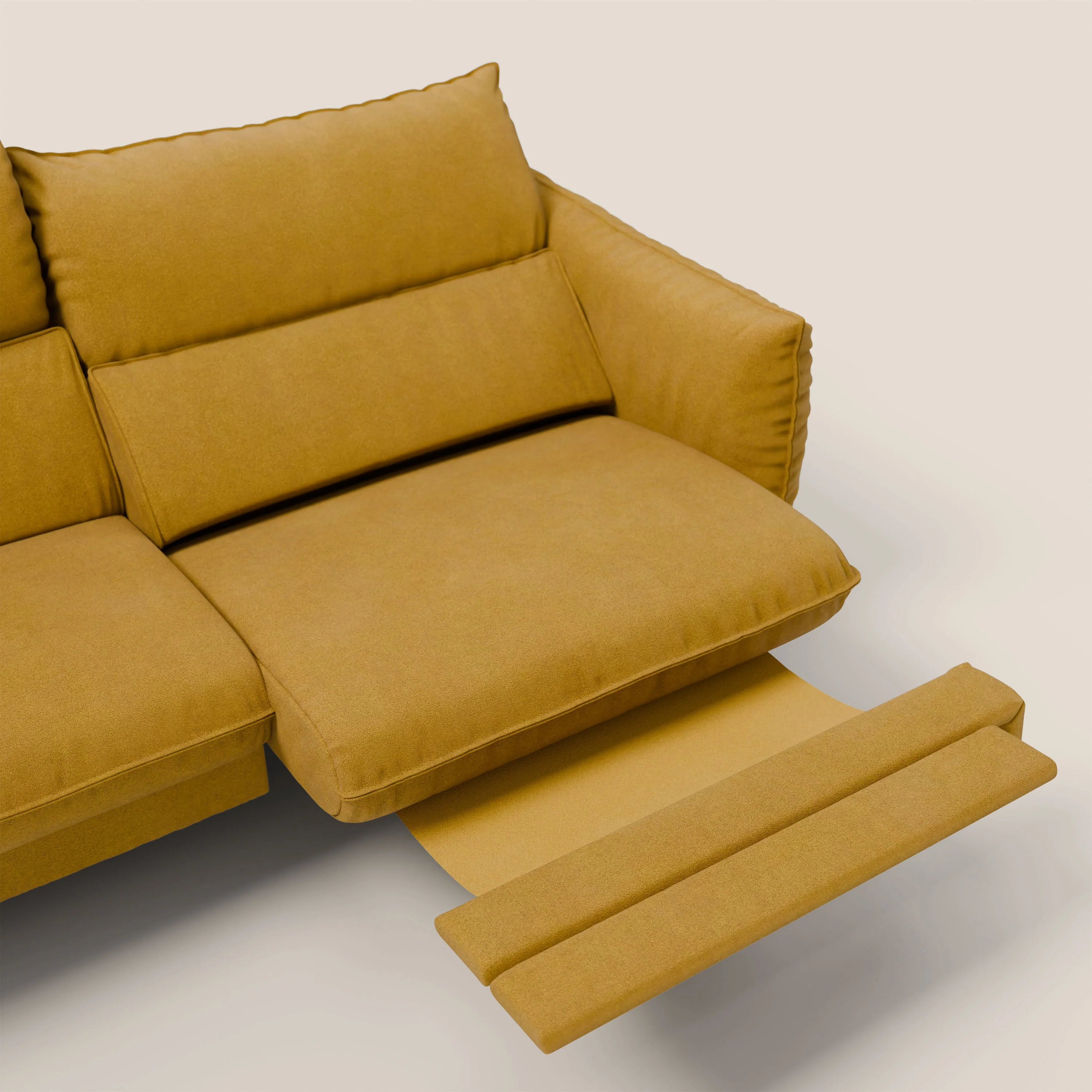 Monamour canapé au design moderne avec option relax électrique en microfibre détachable imperméable T11 jaune - Image 10