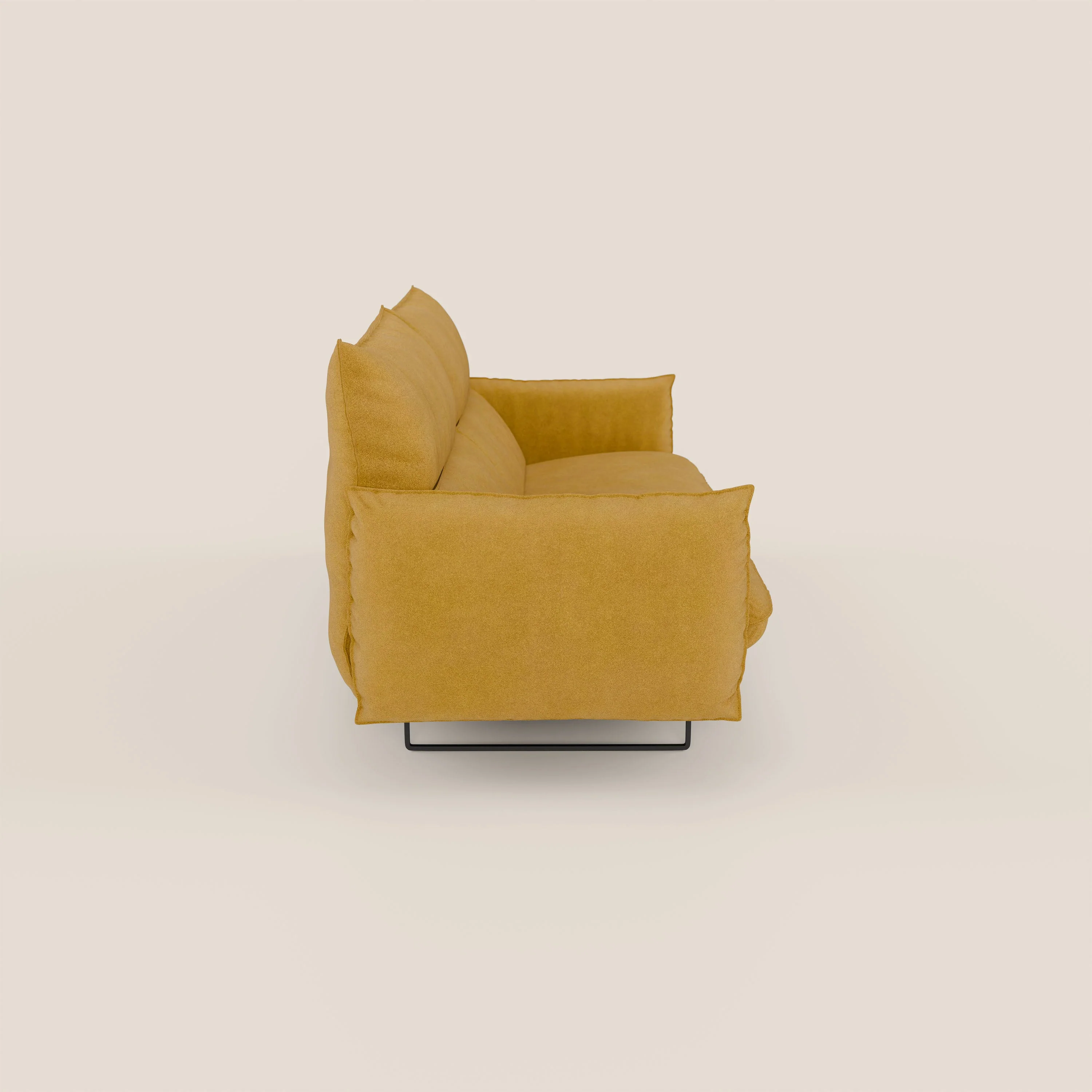 Monamour canapé au design moderne avec option relax électrique en microfibre détachable imperméable T11 jaune - Image 4