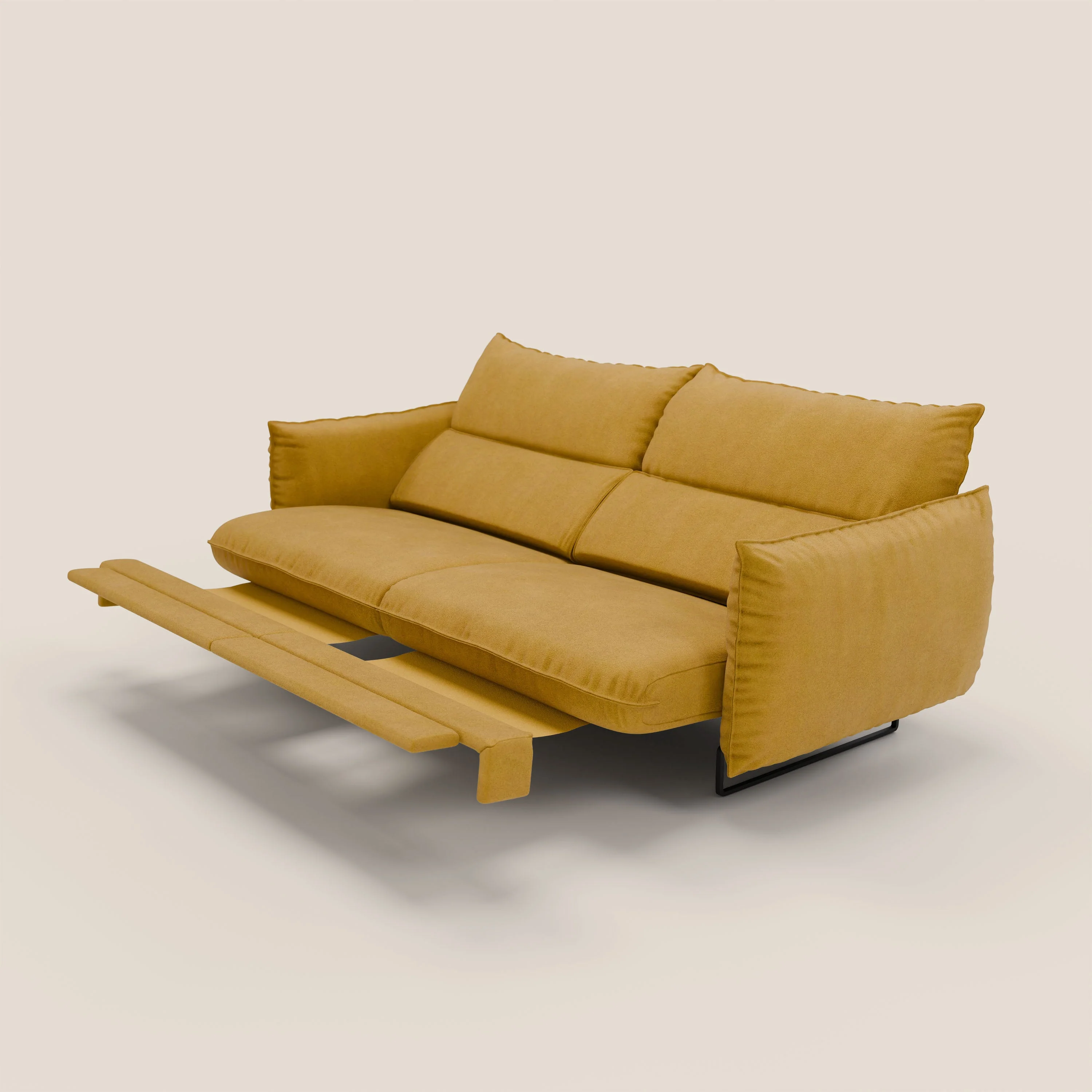 Monamour canapé au design moderne avec option relax électrique en microfibre détachable imperméable T11 jaune - Image 9
