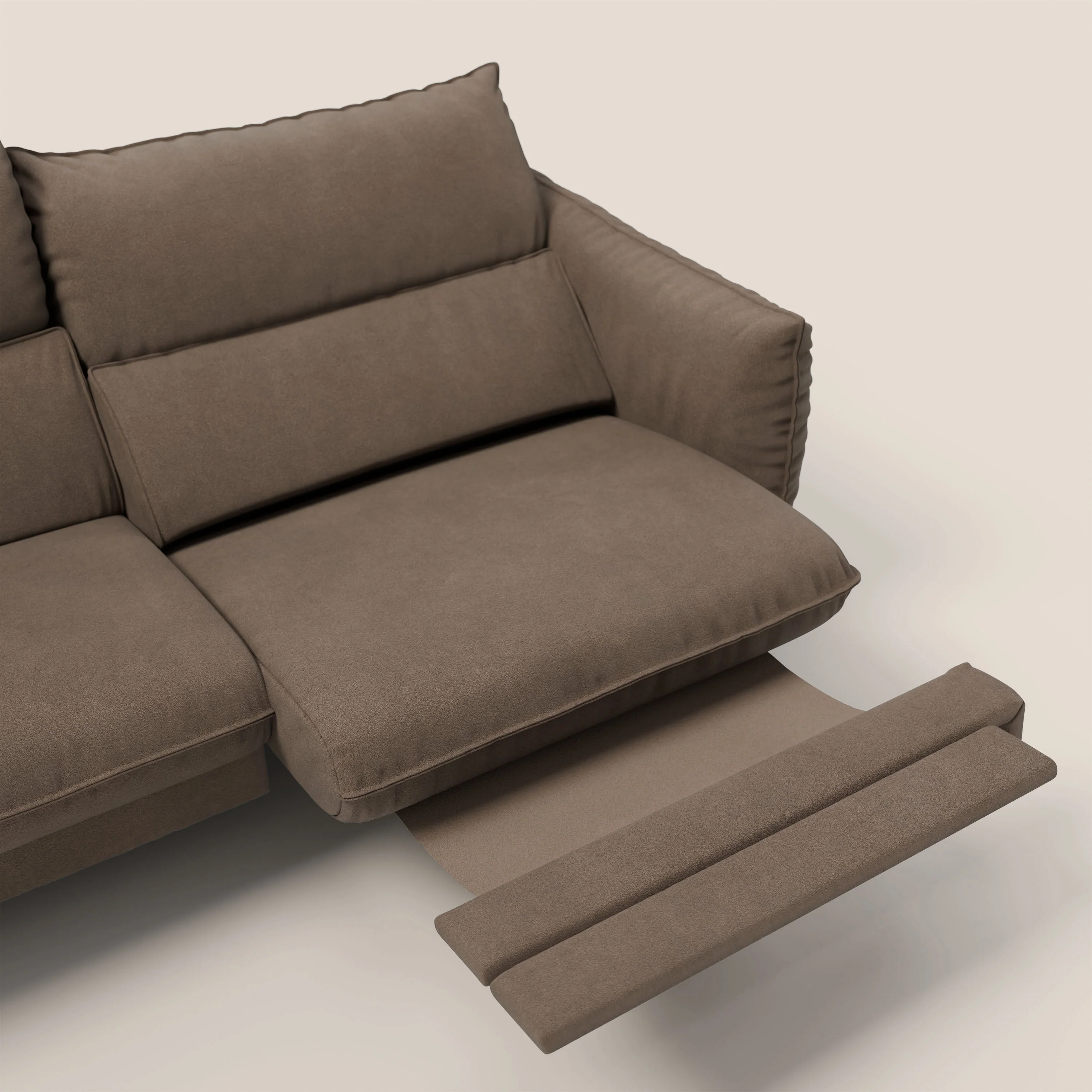 Monamour canapé au design moderne avec option relax électrique en microfibre détachable imperméable T11 marron - Image 10