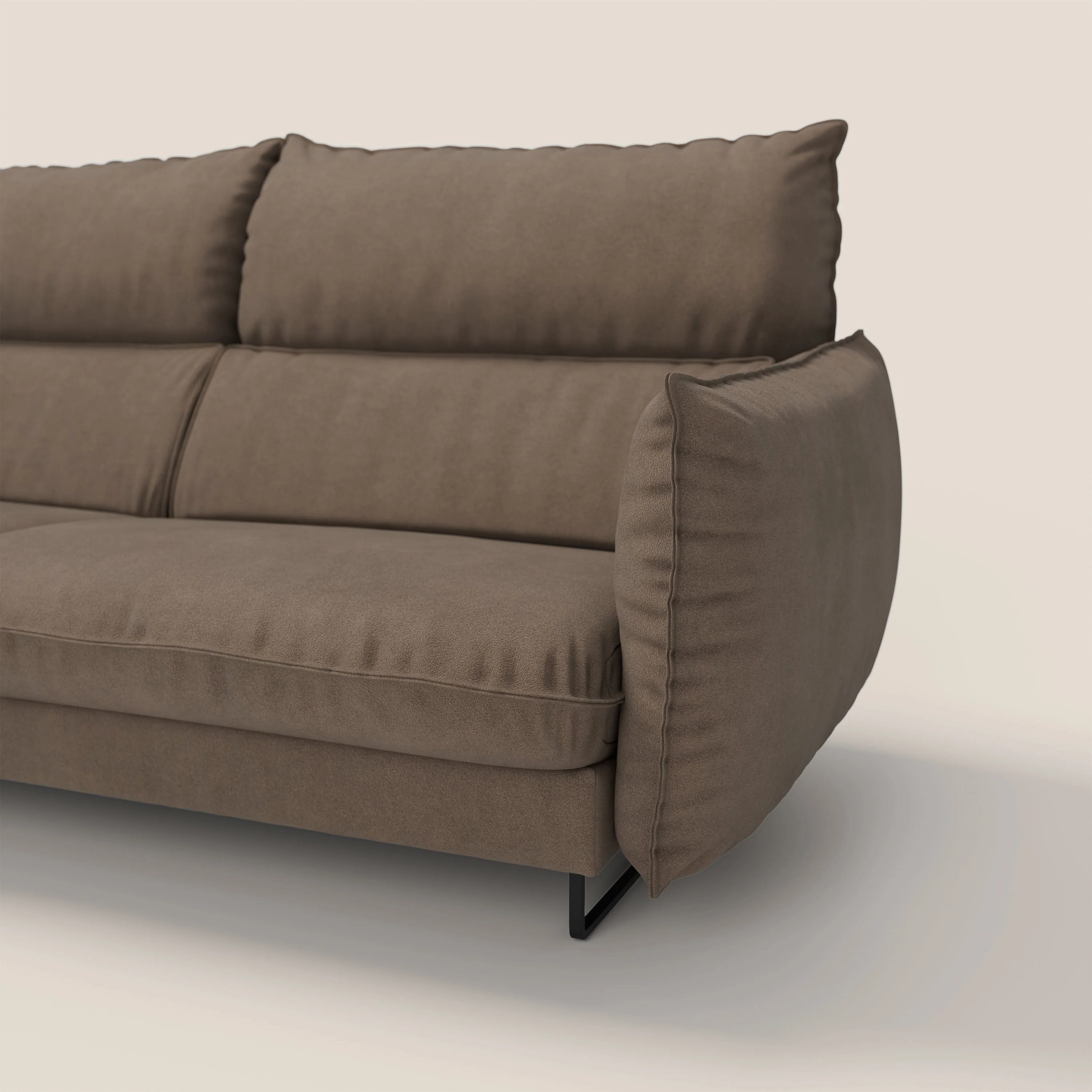 Monamour canapé au design moderne avec option relax électrique en microfibre détachable imperméable T11 marron - Image 8