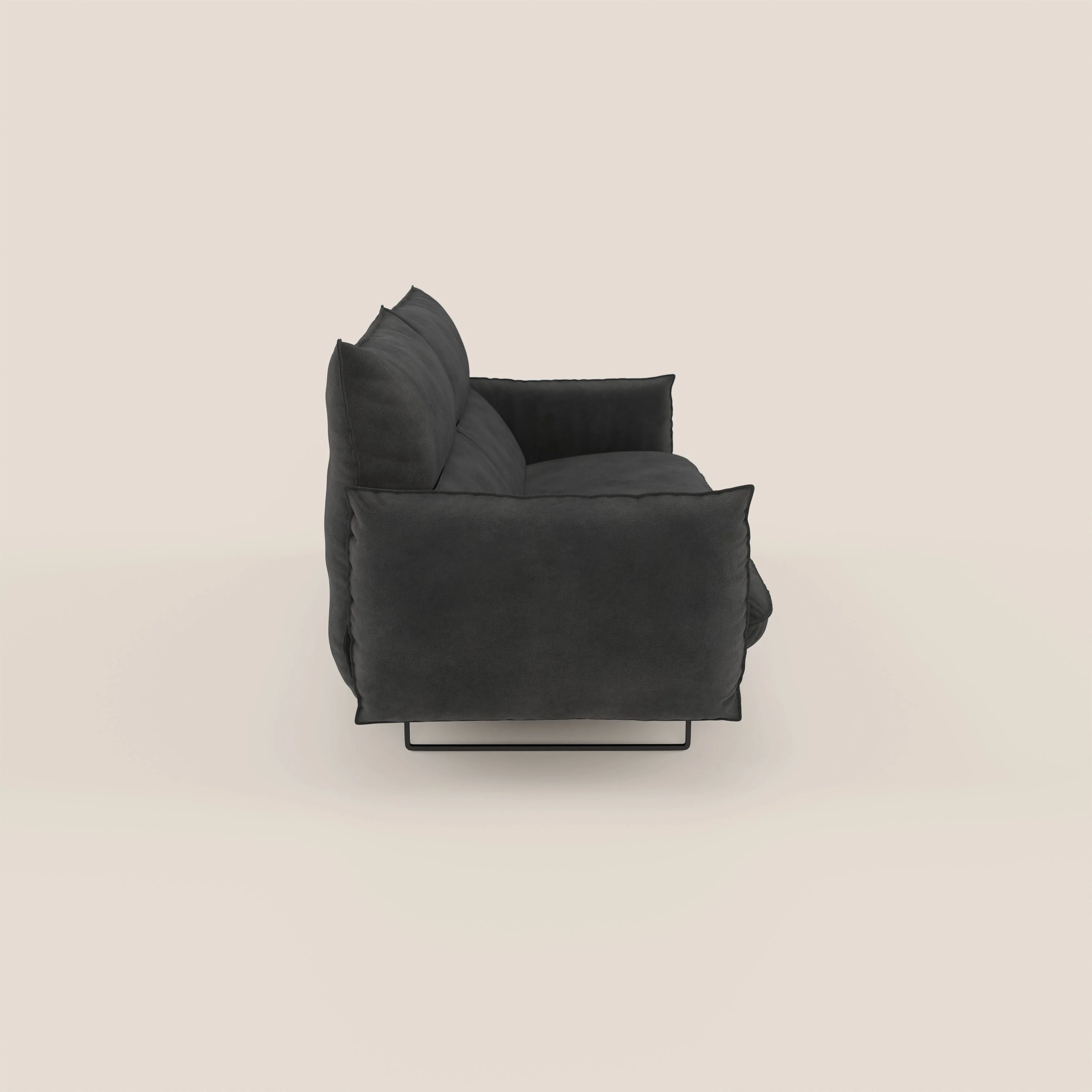 Monamour canapé au design moderne avec option relax électrique en microfibre détachable imperméable T11 noir - Image 4