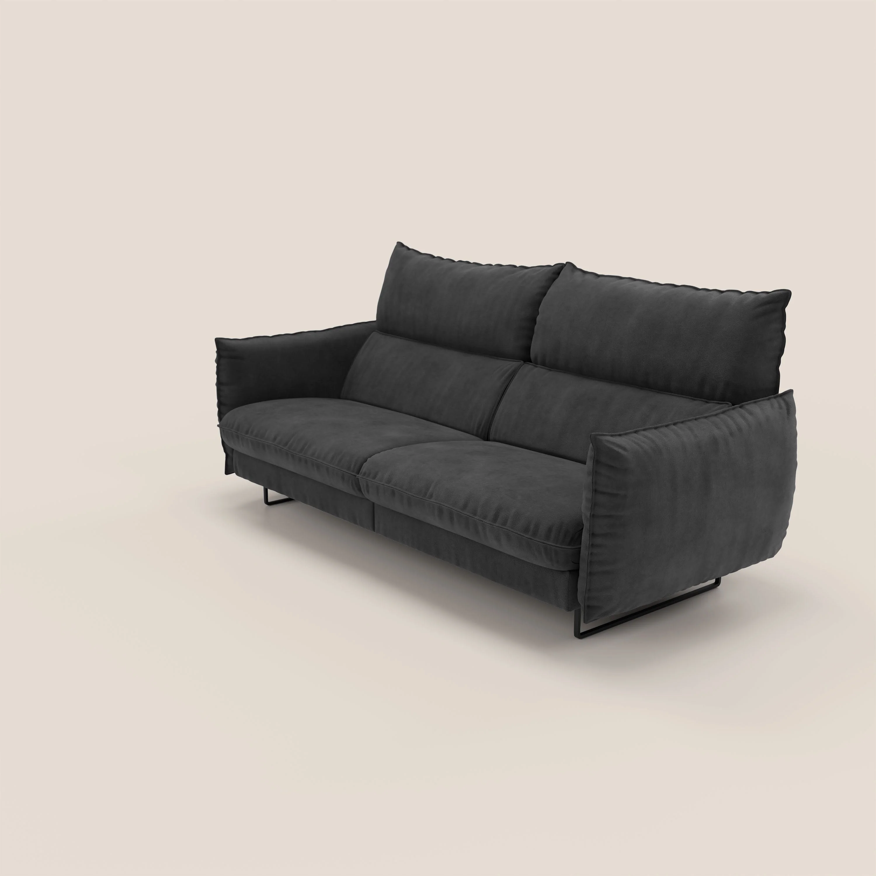 Monamour canapé au design moderne avec option relax électrique en microfibre détachable imperméable T11 noir - Image 8