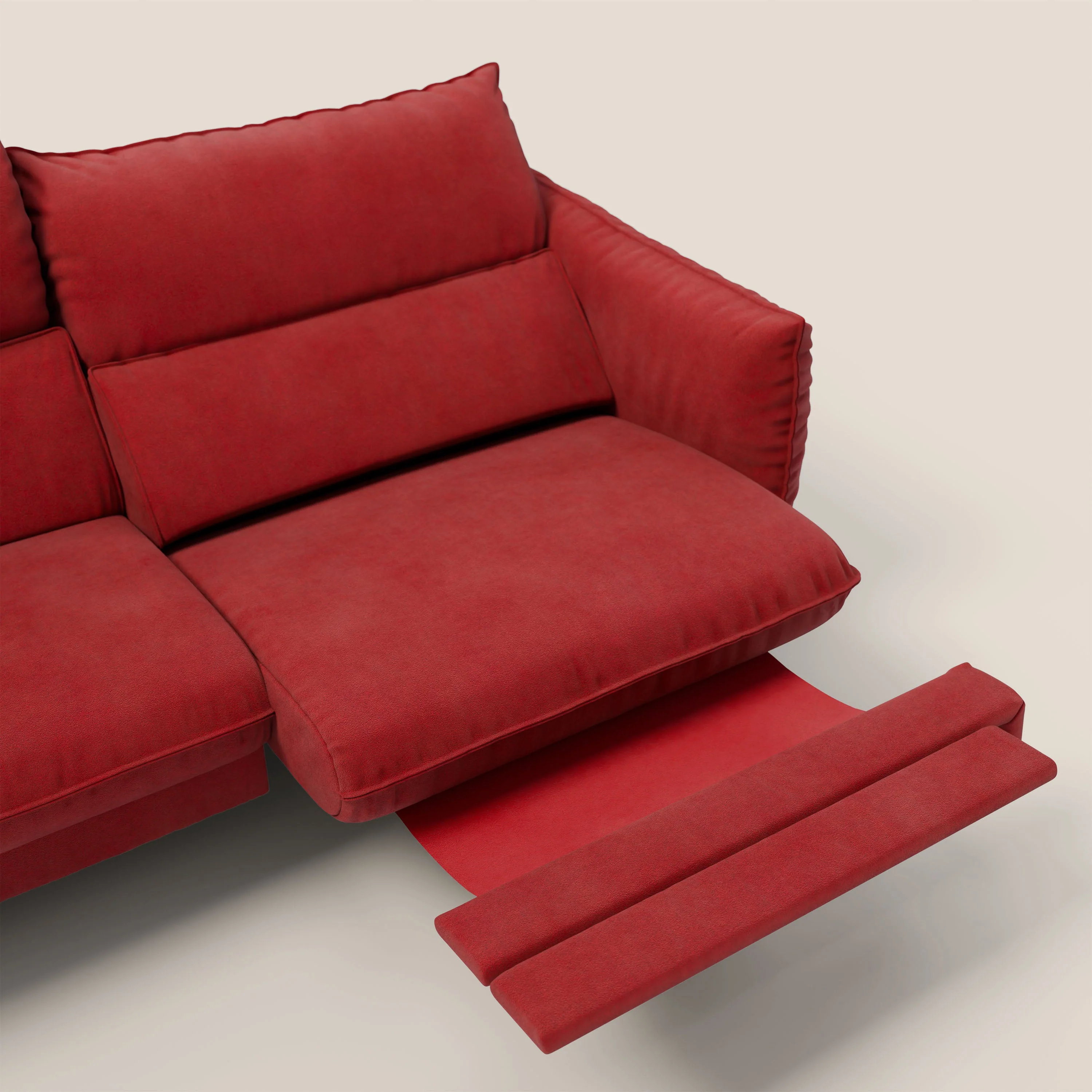 Monamour canapé au design moderne avec option relax électrique en microfibre détachable imperméable T11 rouge - Image 10