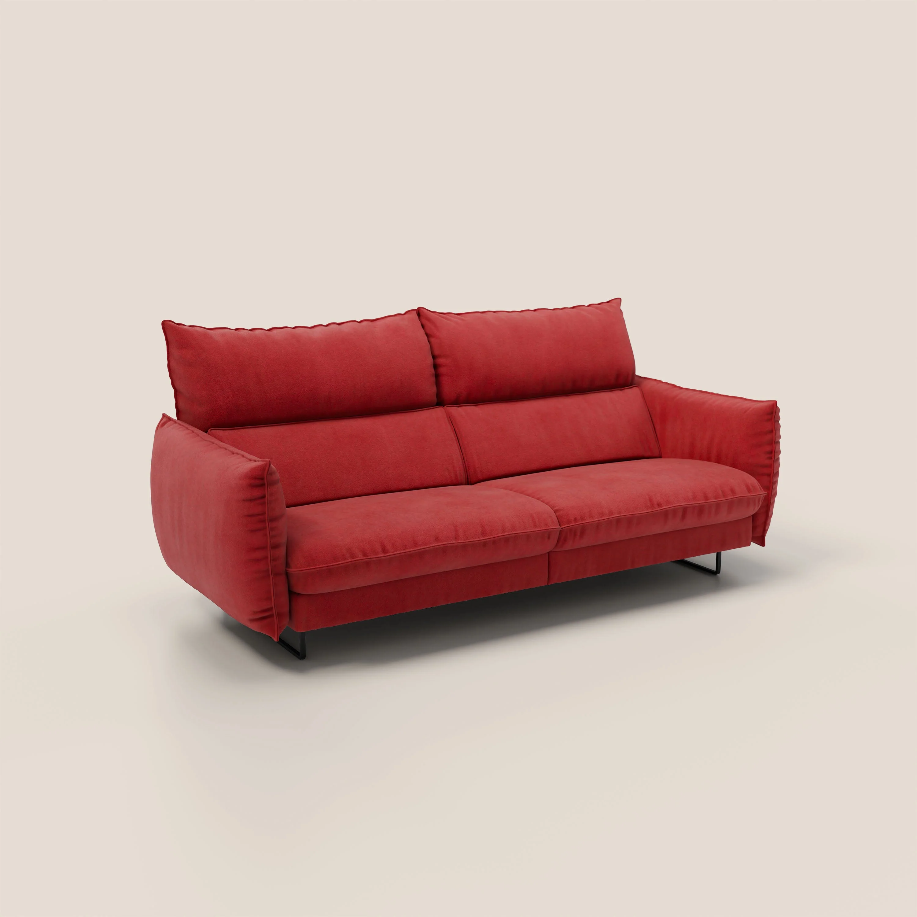 Monamour canapé au design moderne avec option relax électrique en microfibre détachable imperméable T11 rouge - Image 3