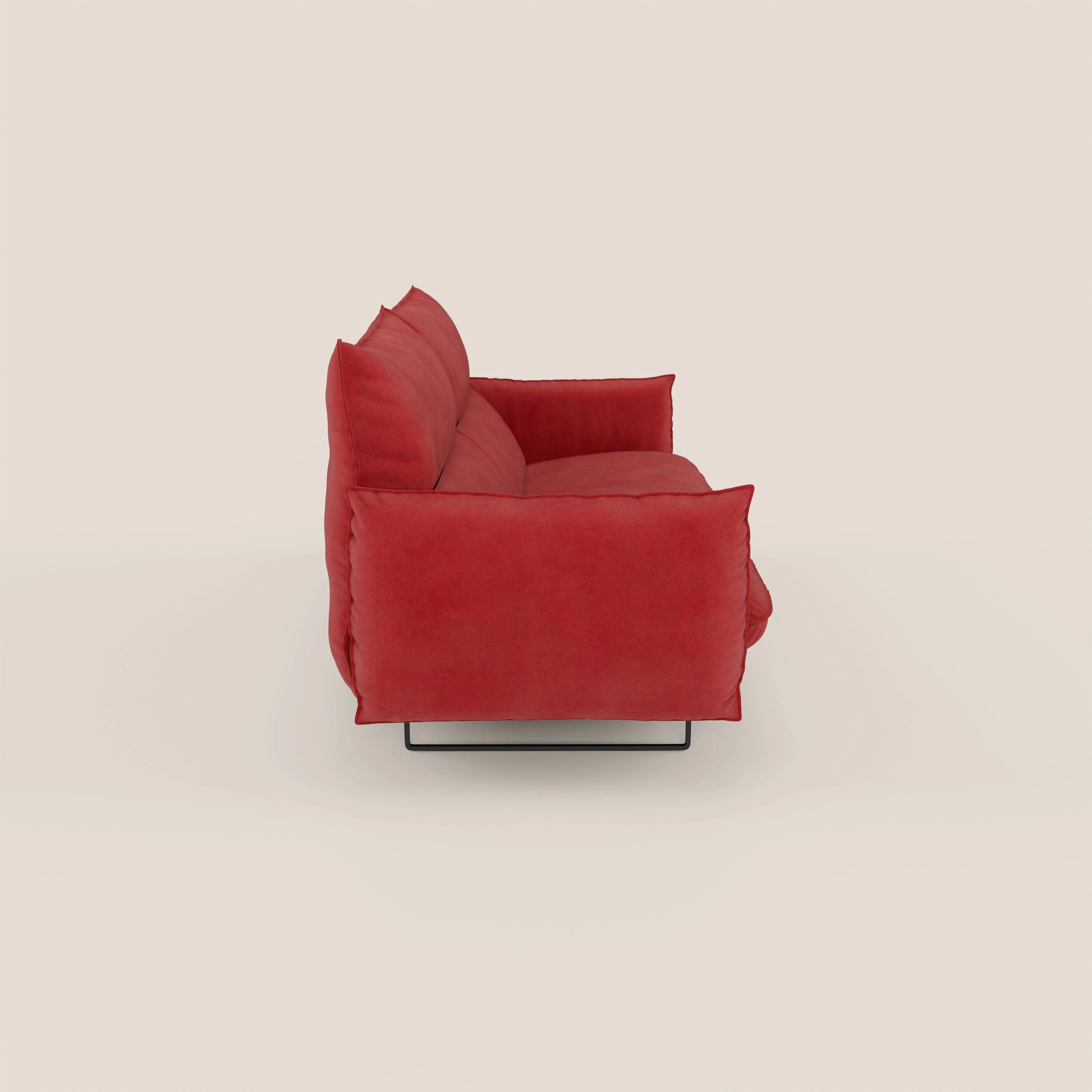 Monamour canapé au design moderne avec option relax électrique en microfibre détachable imperméable T11 rouge - Image 4