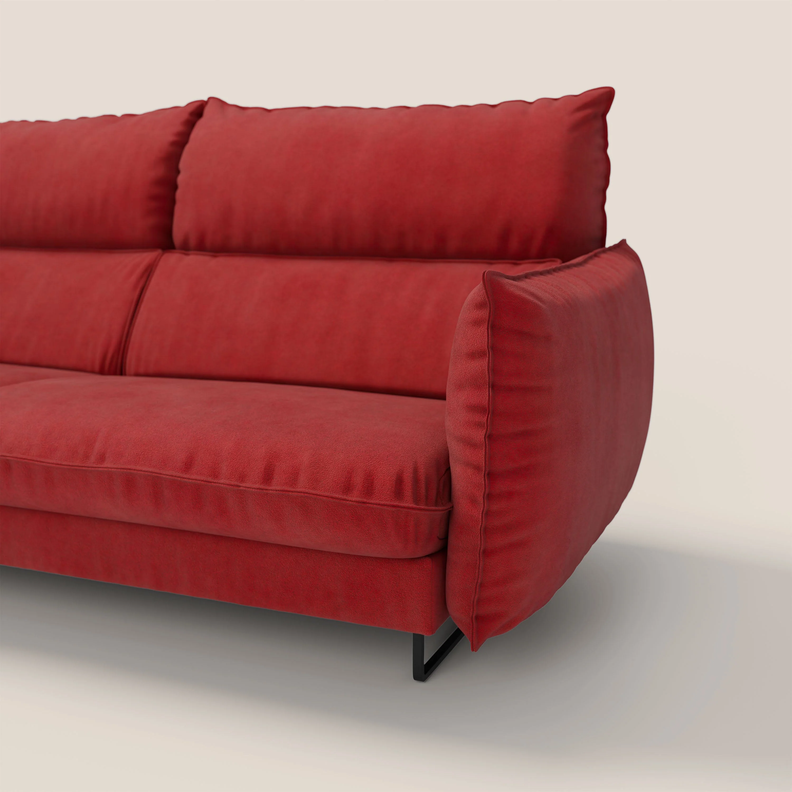 Monamour canapé au design moderne avec option relax électrique en microfibre détachable imperméable T11 rouge - Image 8