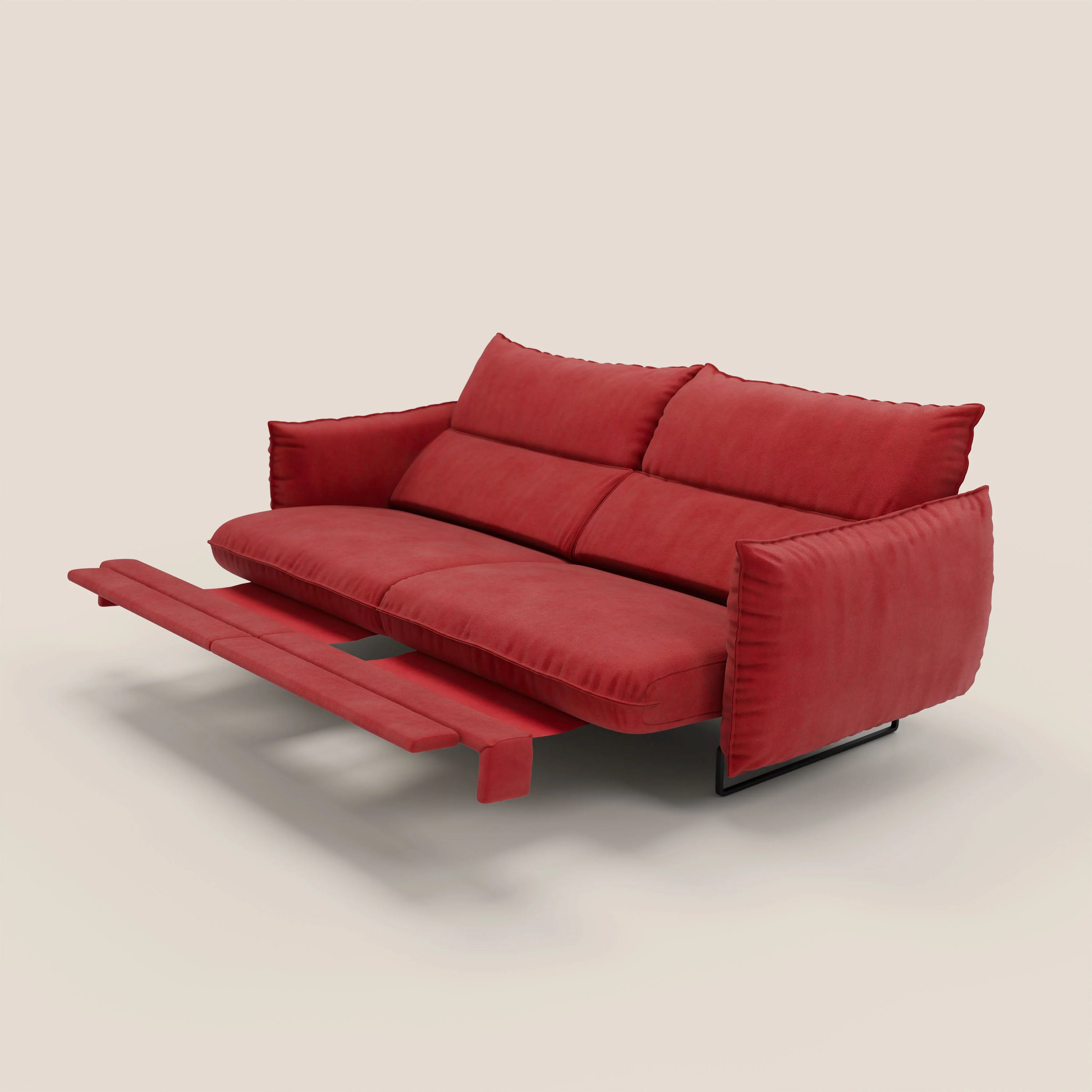 Monamour canapé au design moderne avec option relax électrique en microfibre détachable imperméable T11 rouge - Image 9